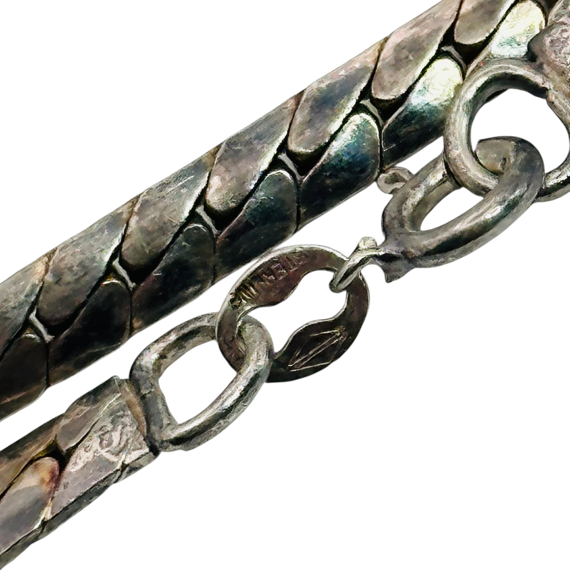 Sterling Herringbone Chain Necklace