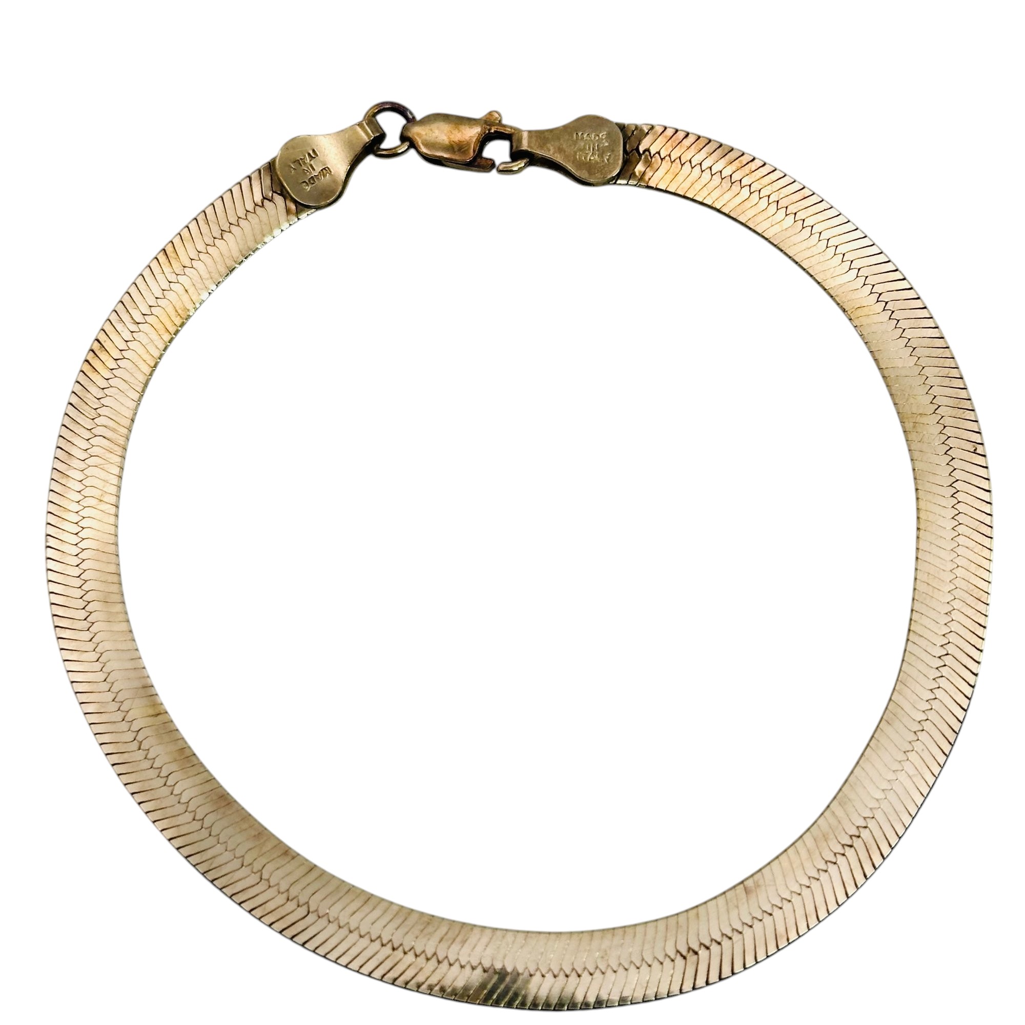 BurS Sterling Flat Chain Bracelet