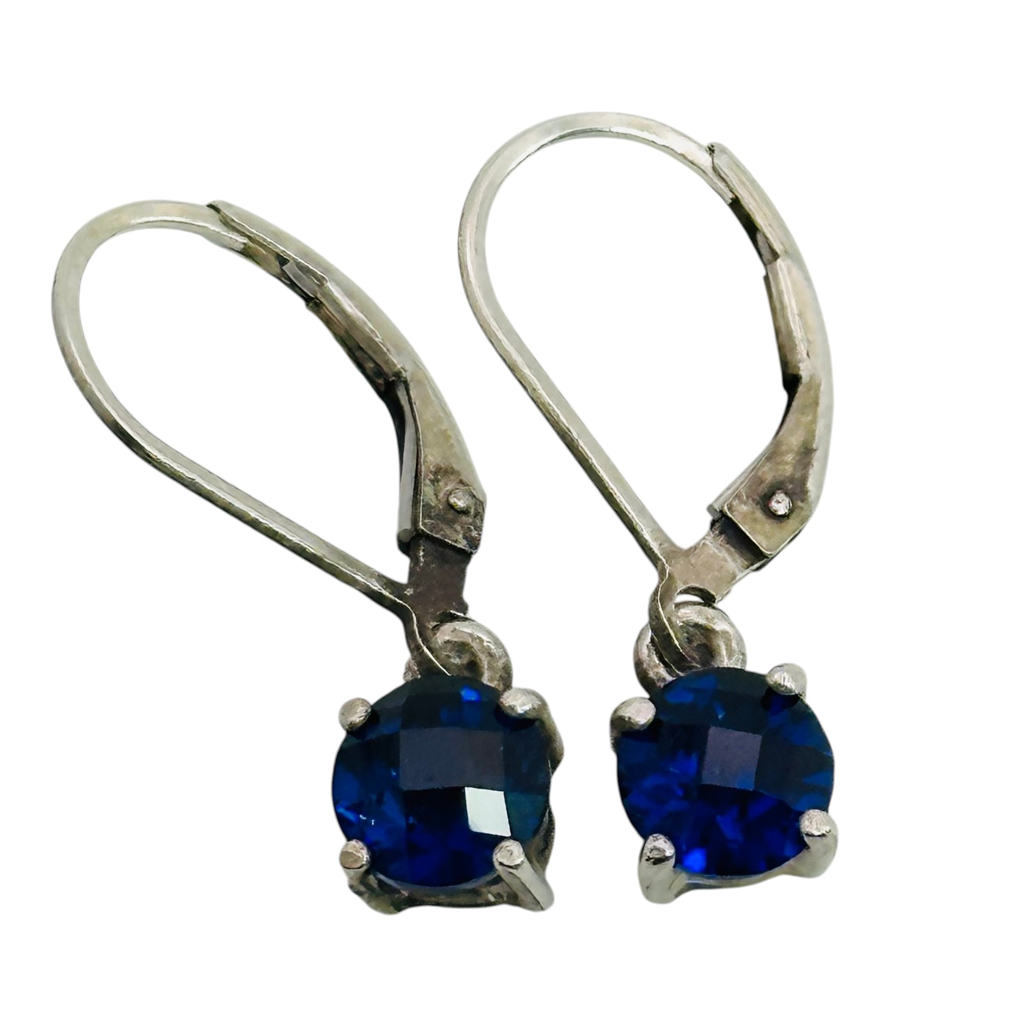 Sterling Sapphire Jacket Earrings