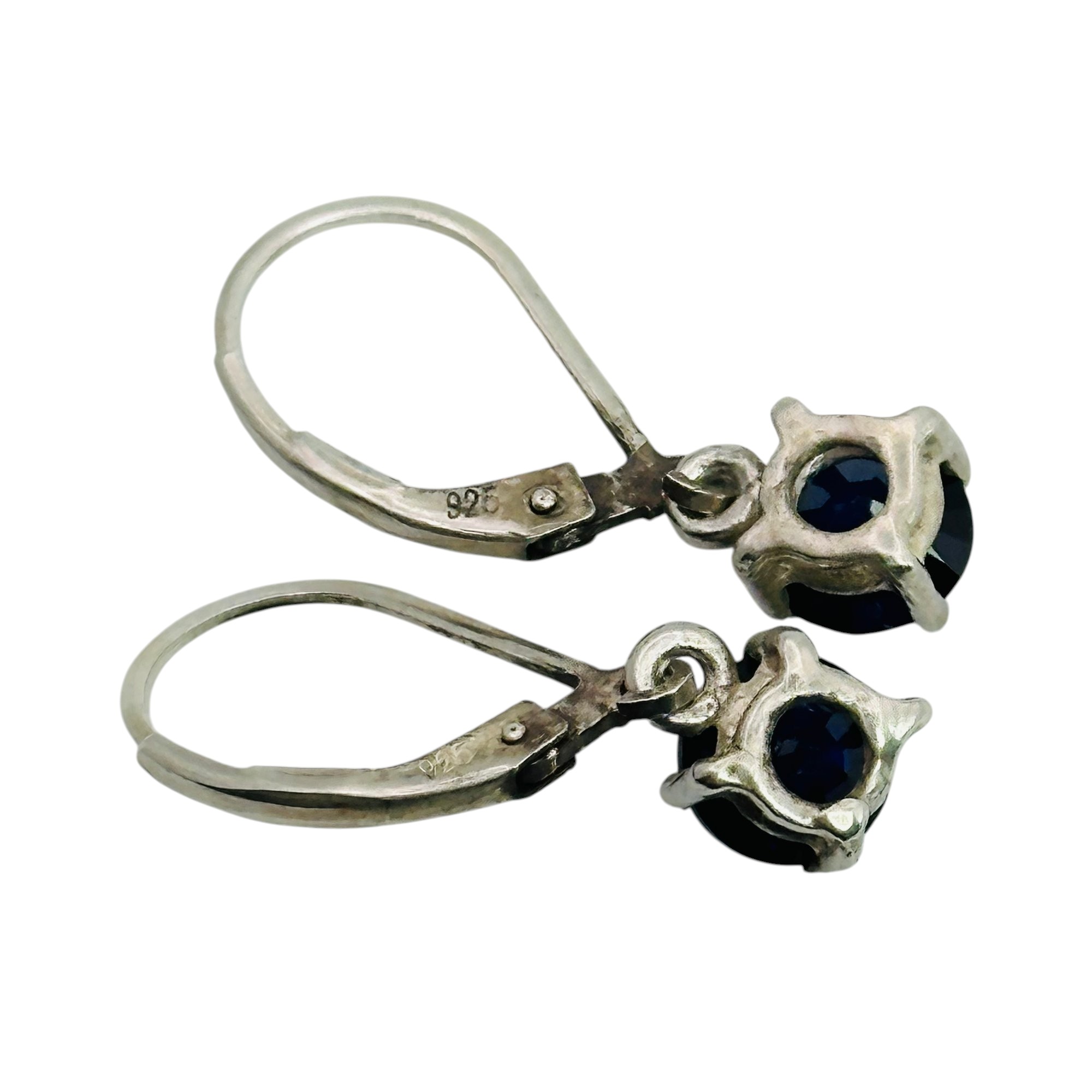 Sterling Sapphire Jacket Earrings