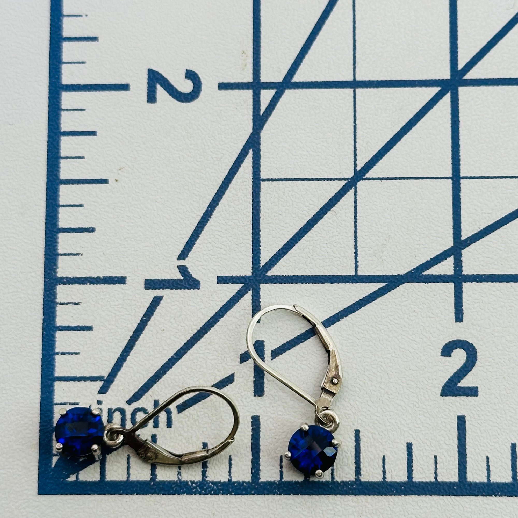 Sterling Sapphire Jacket Earrings