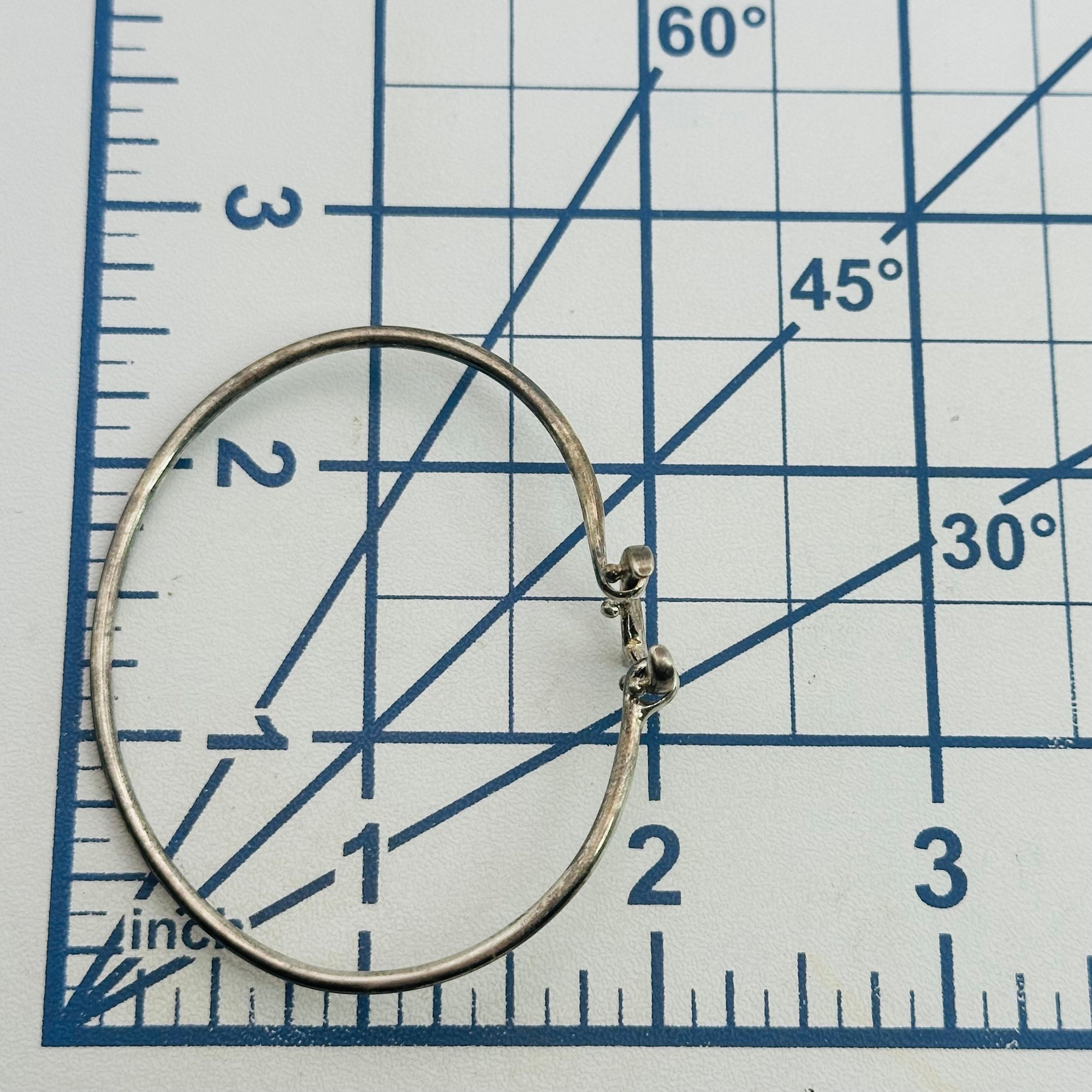 Sterling Bangle Wishbone Hook Bracelet