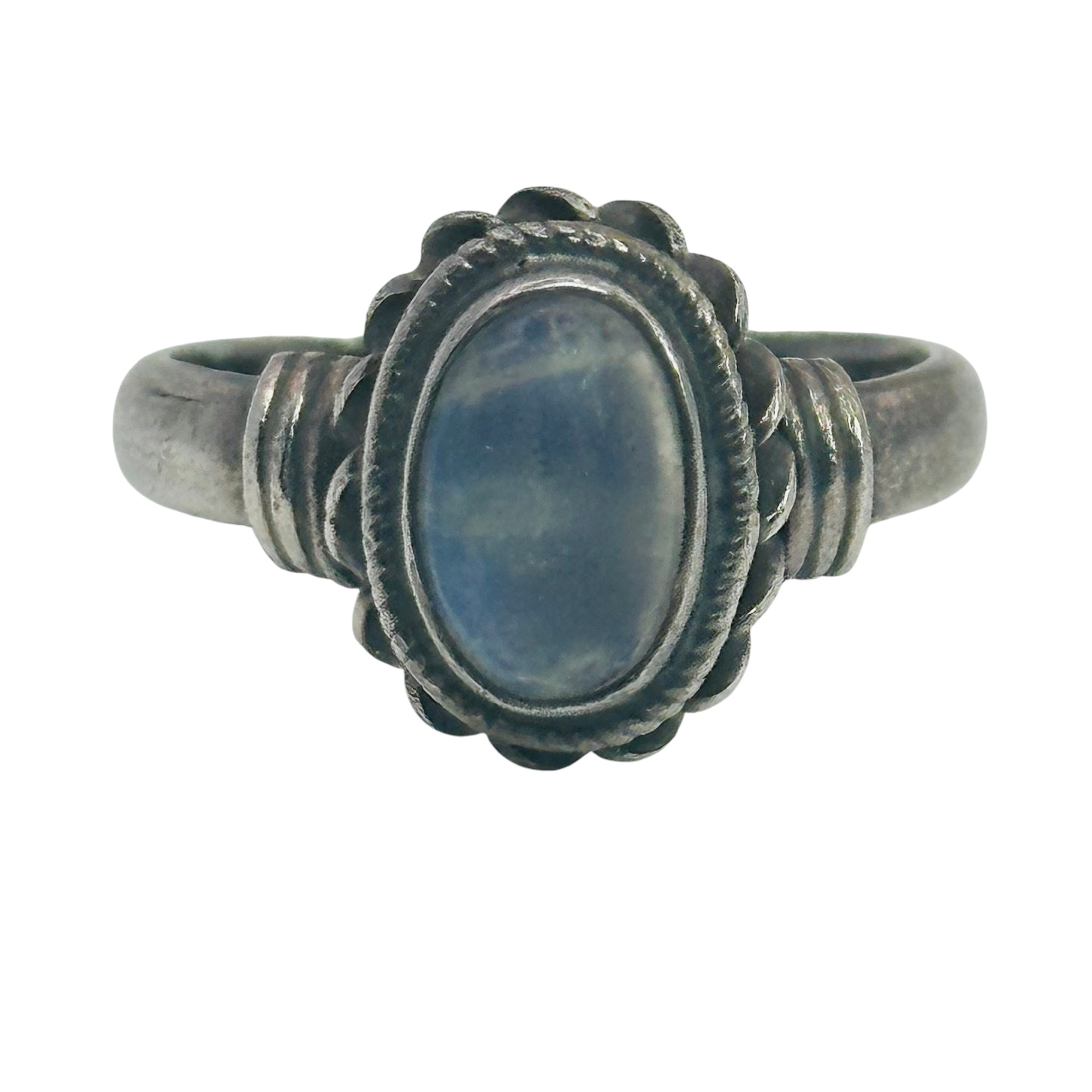 Sterling Moonstone Oval Ring Sz 4.5