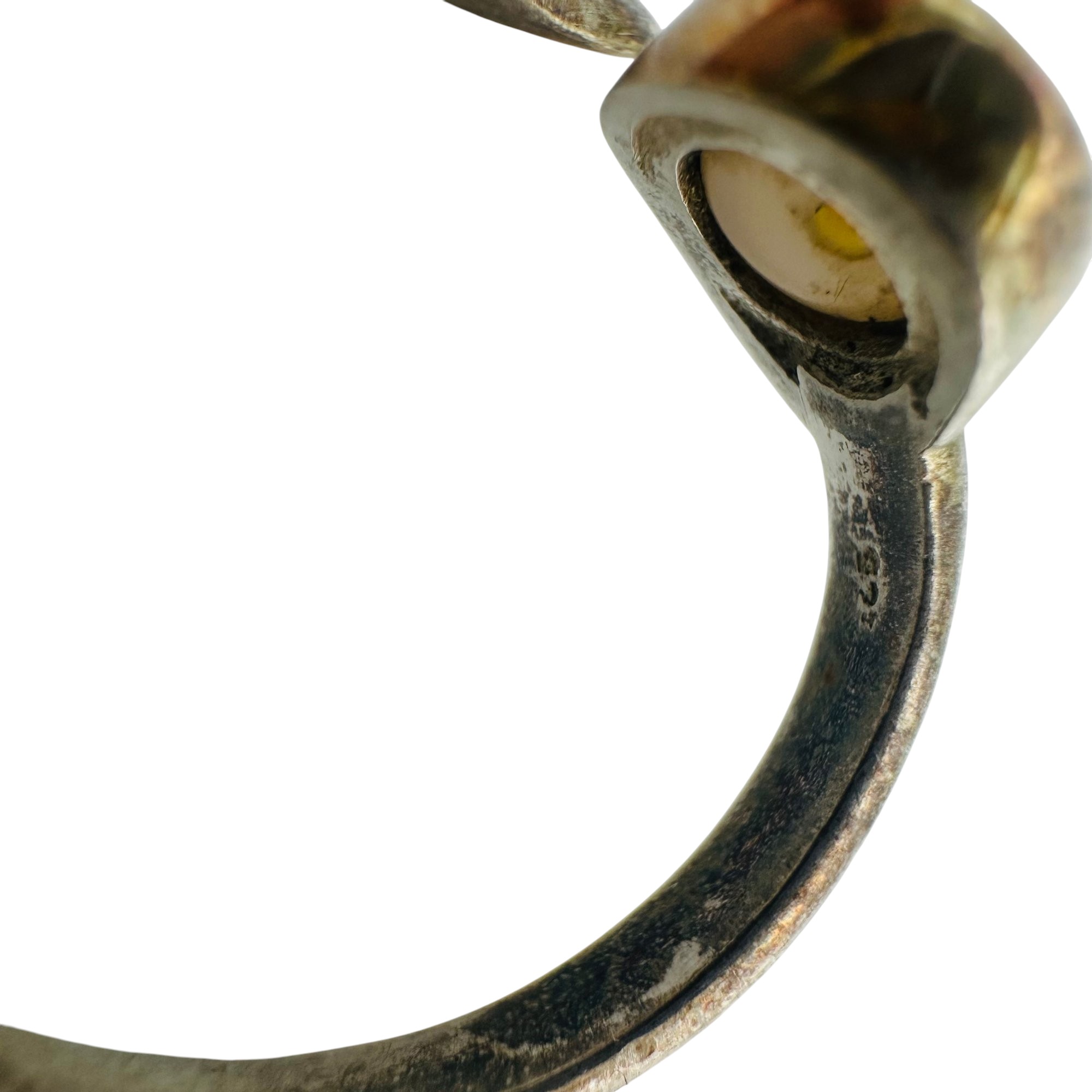 Sterling Pearl Moon Adjustable Ring