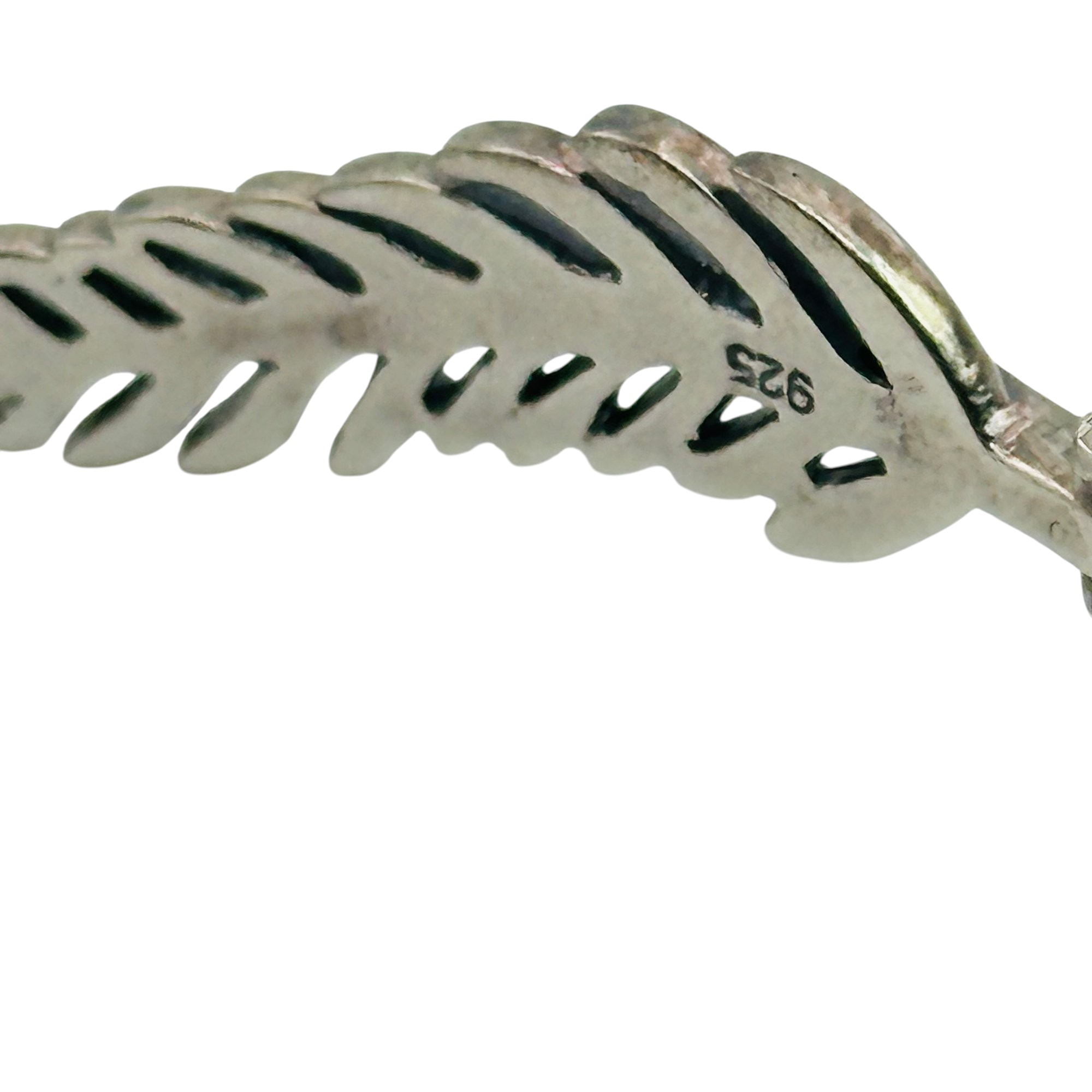 Evolve Sterling Openable Leaf Bangle Bracelet