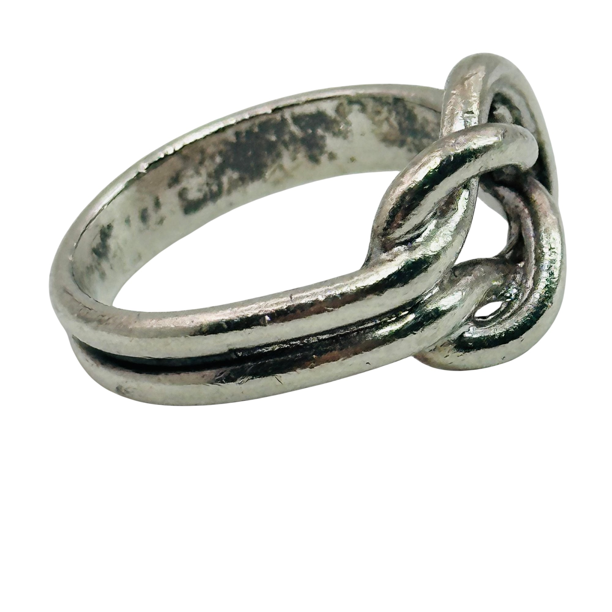 Sterling Knotted Ring Sz 7