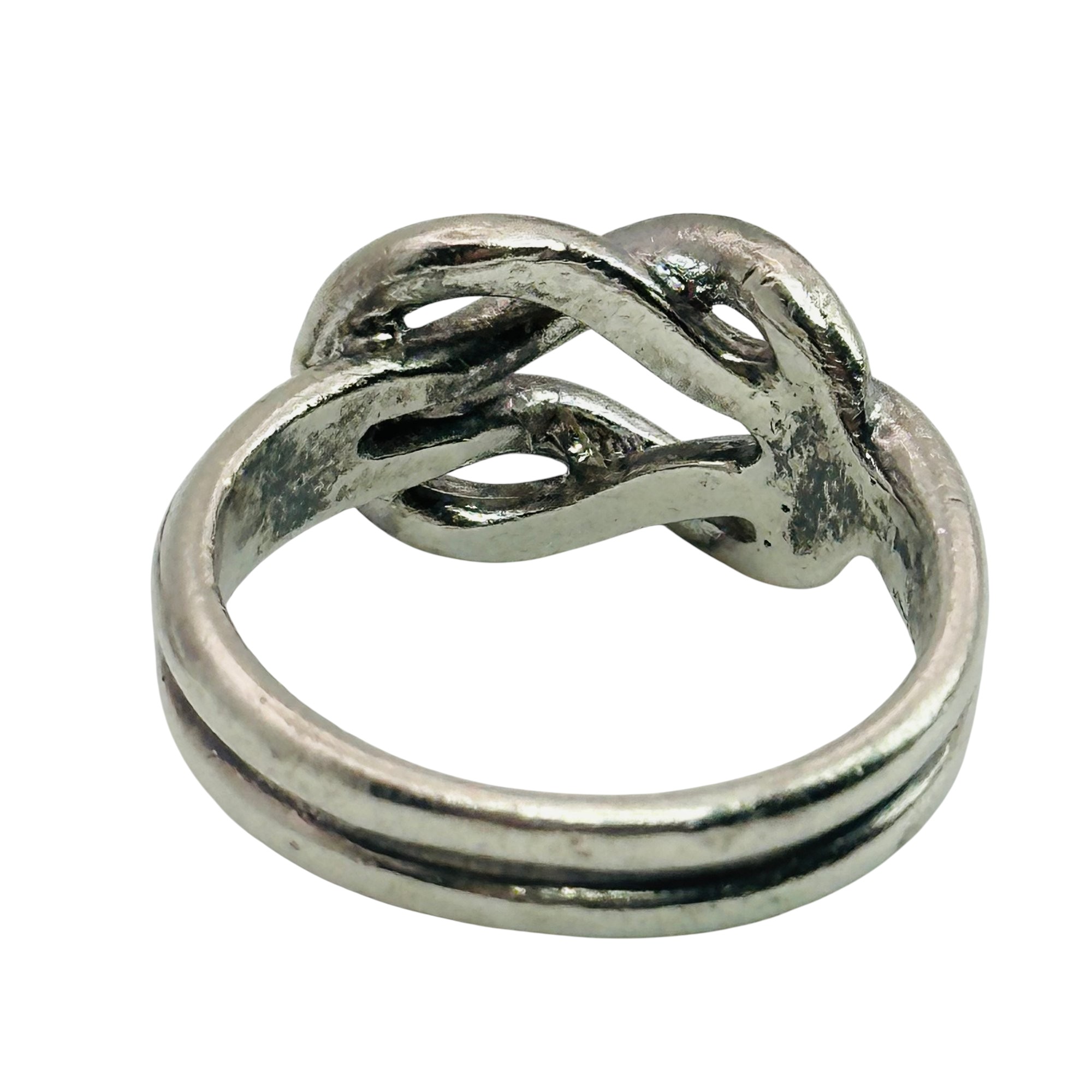 Sterling Knotted Ring Sz 7