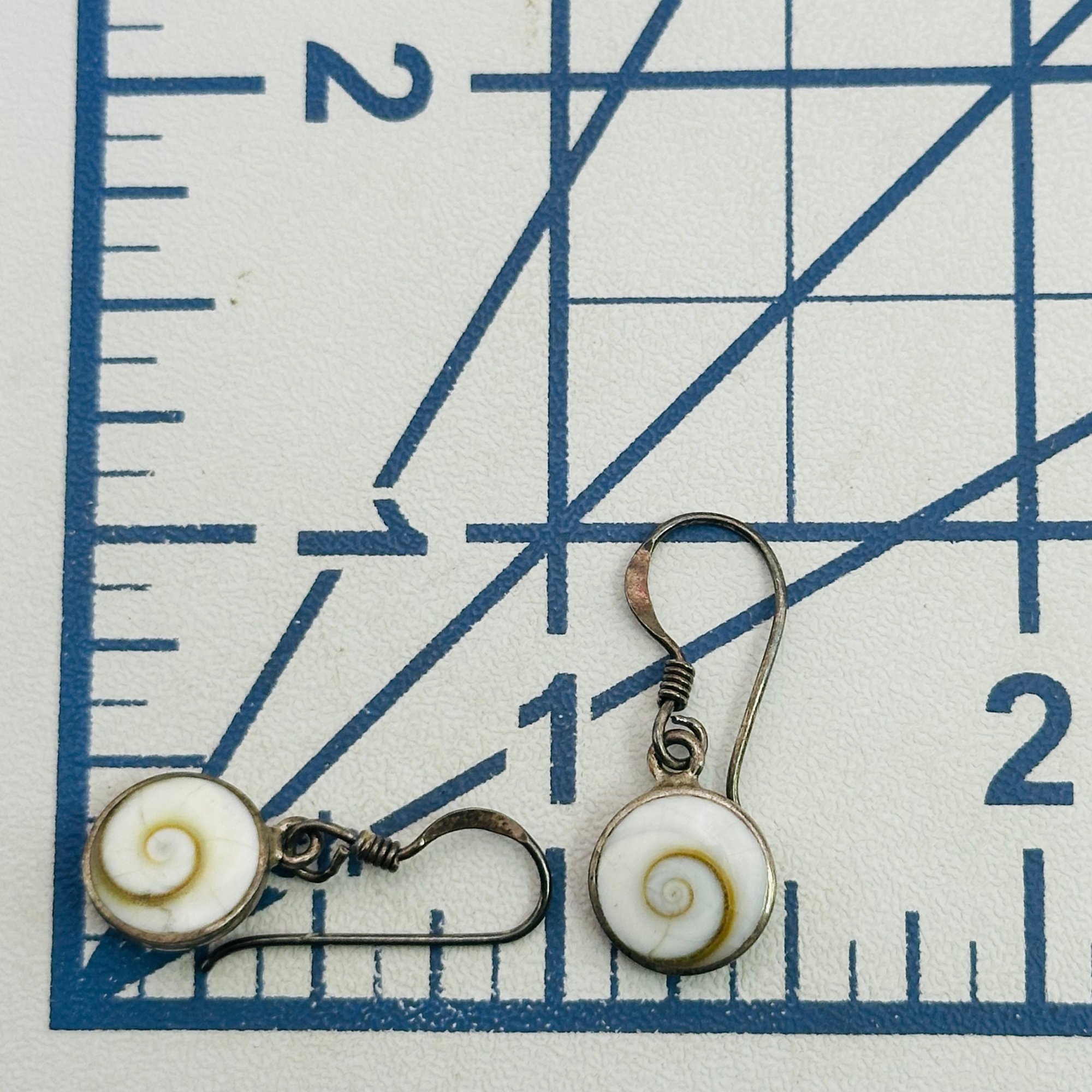 Sterling Shiva Shell Earrings