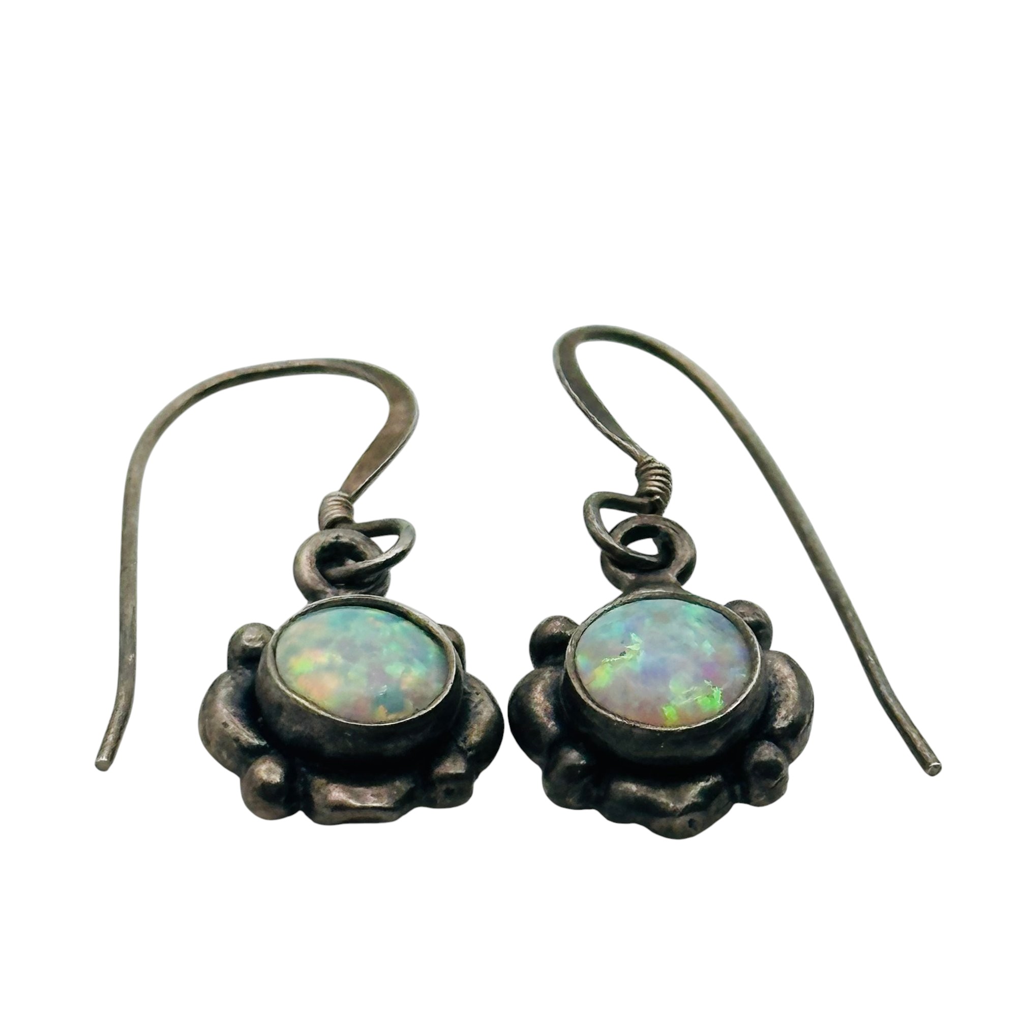 Sterling Opal Dangle Earrings