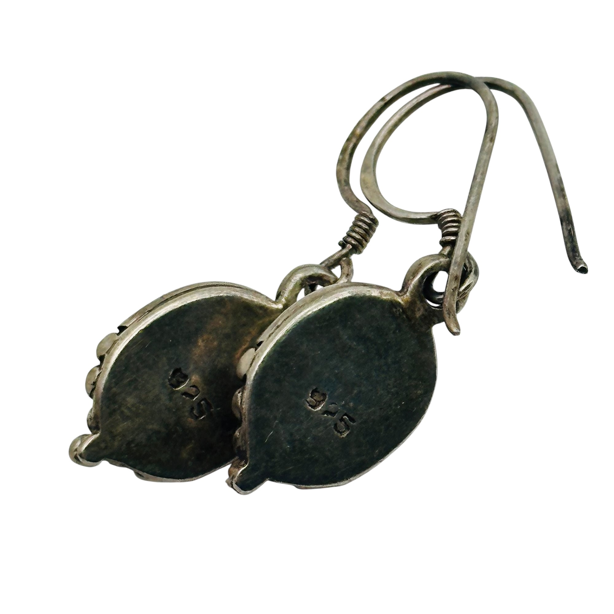 Sterling Malachite Dangle Earrings