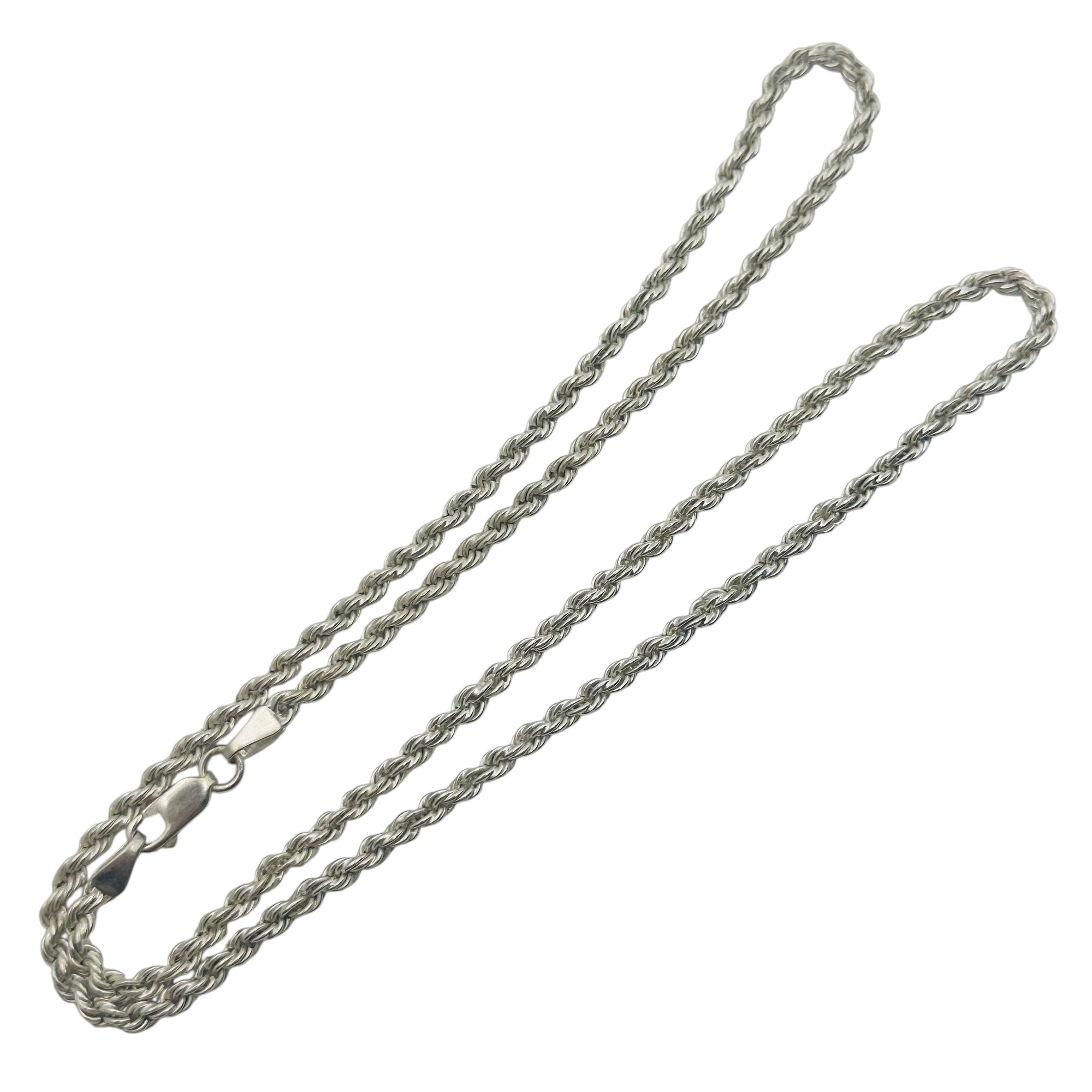Sterling Rope Chain Necklace