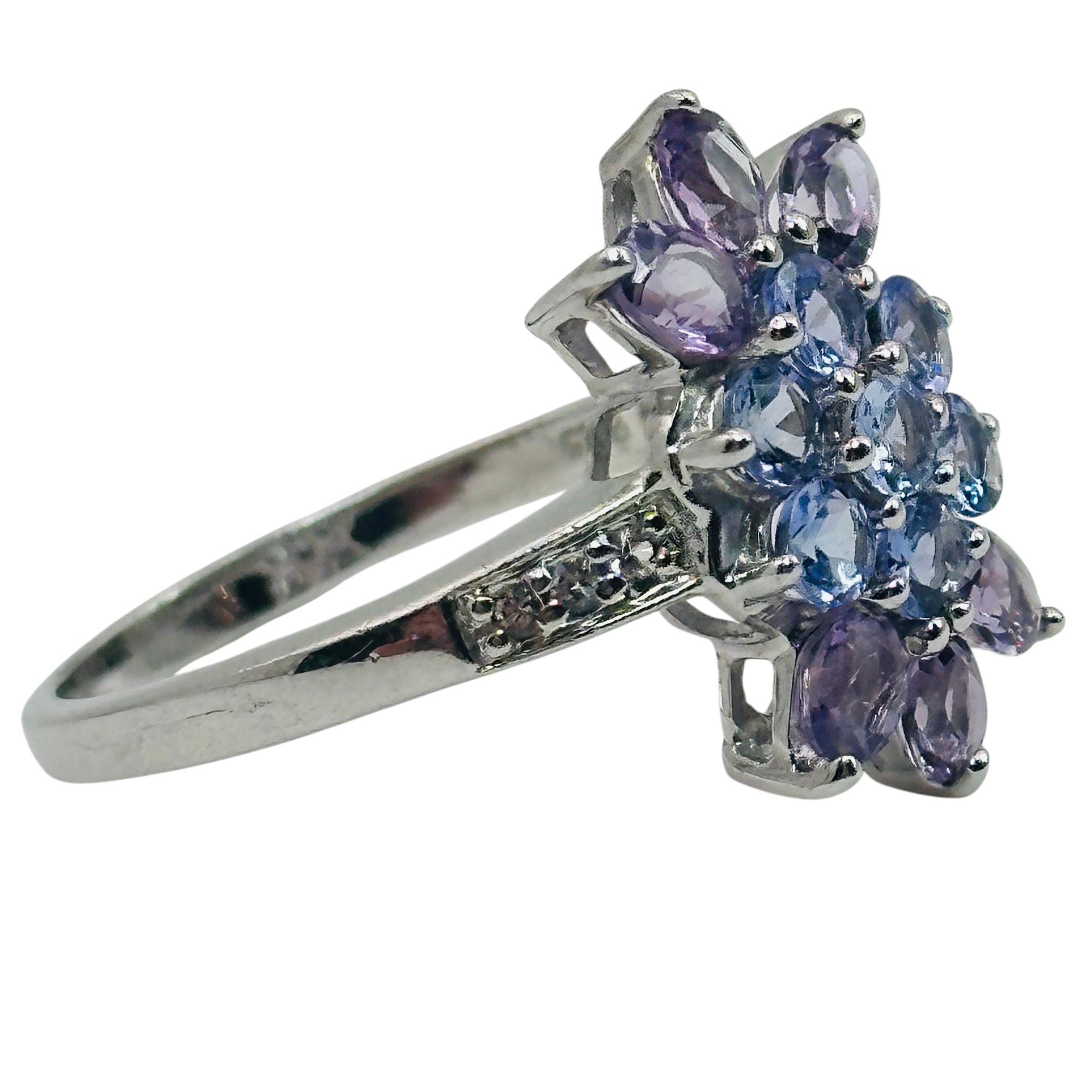 Sterling Amethyst Iolite Ring Sz 10