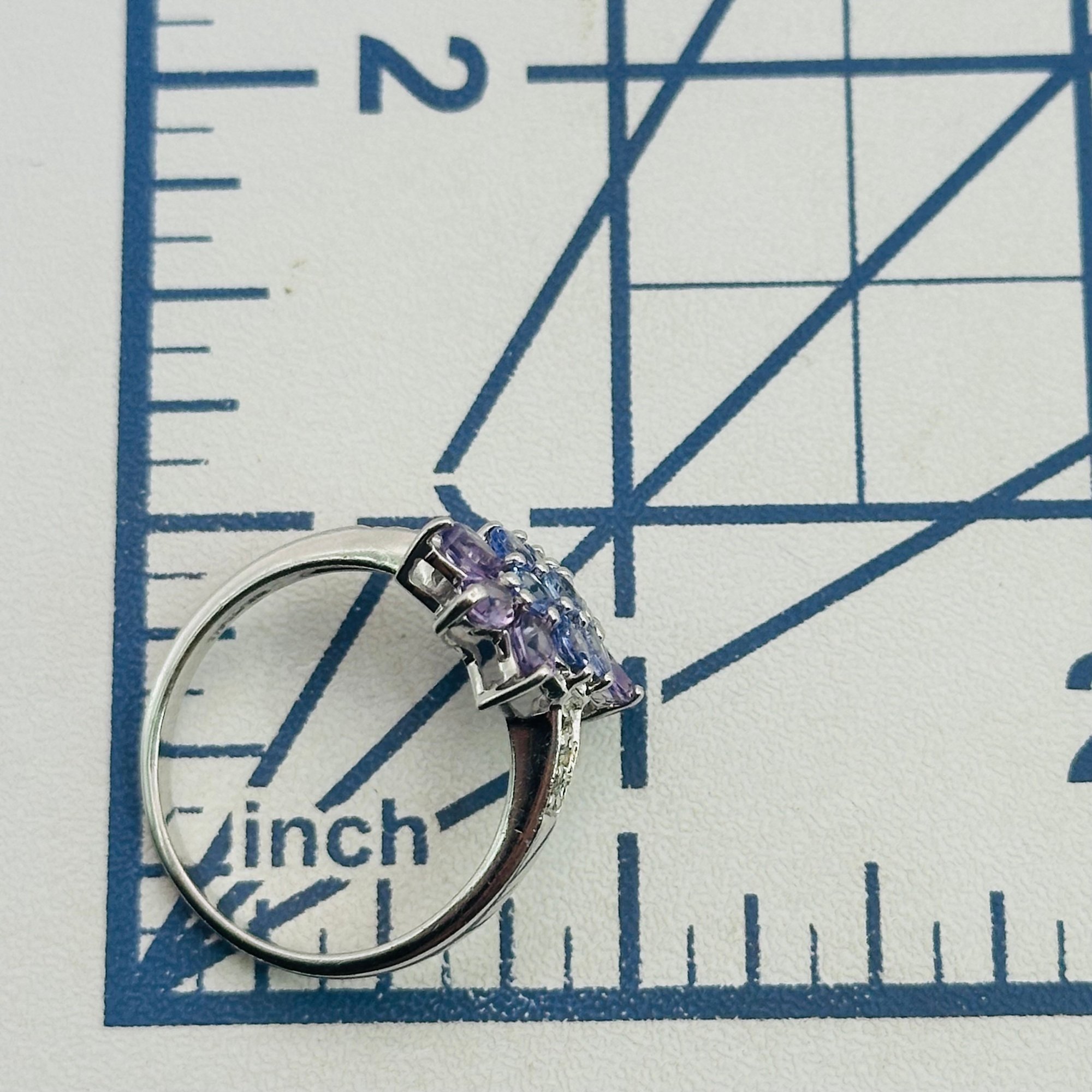 Sterling Amethyst Iolite Ring Sz 10