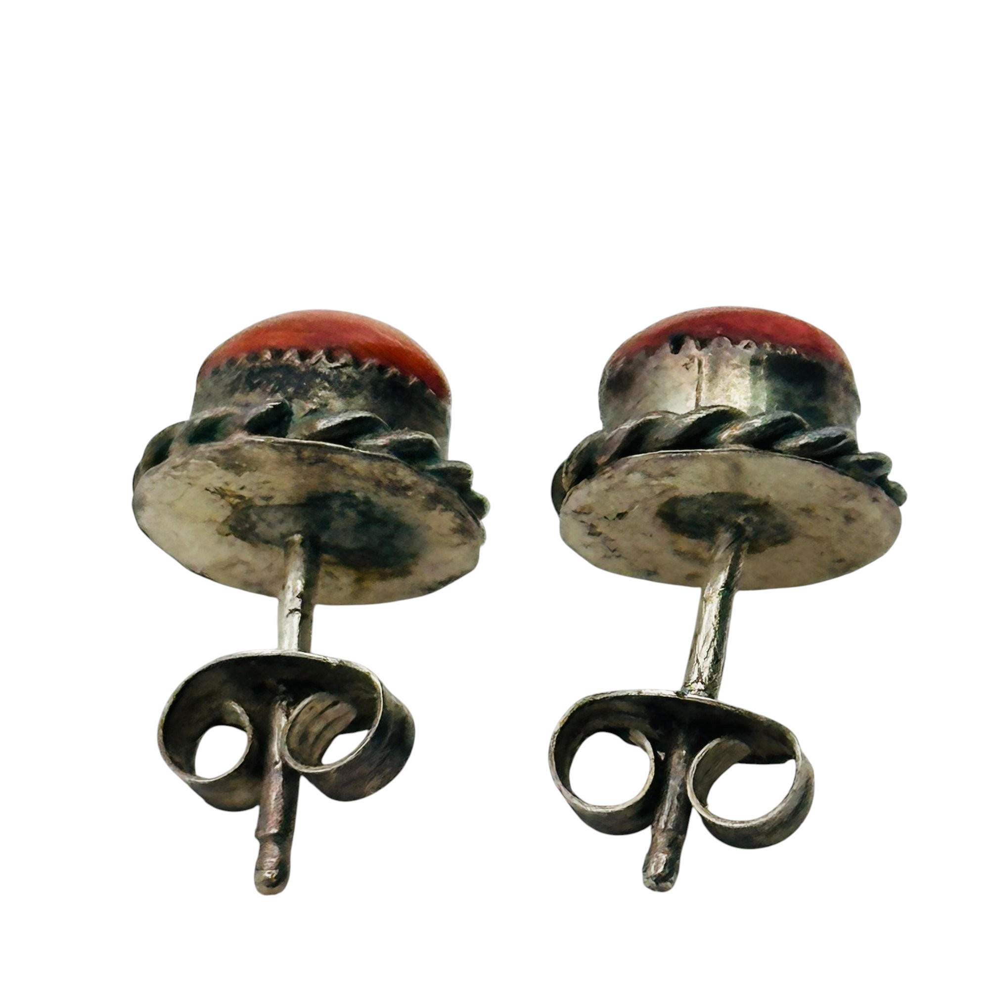 Sterling Coral Earrings