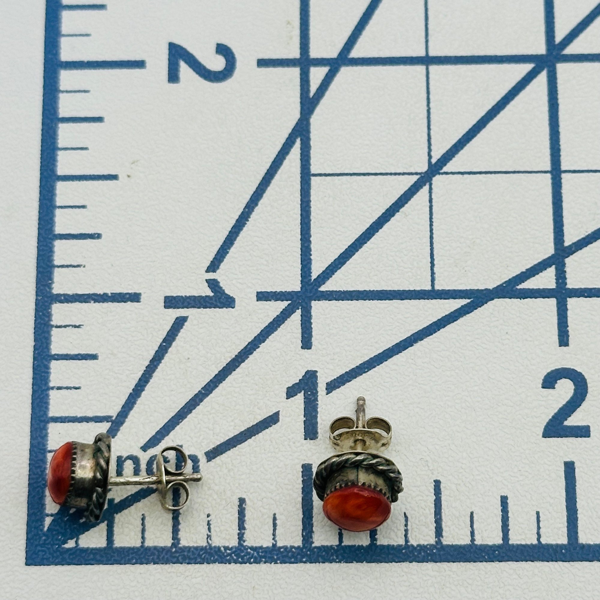 Sterling Coral Earrings