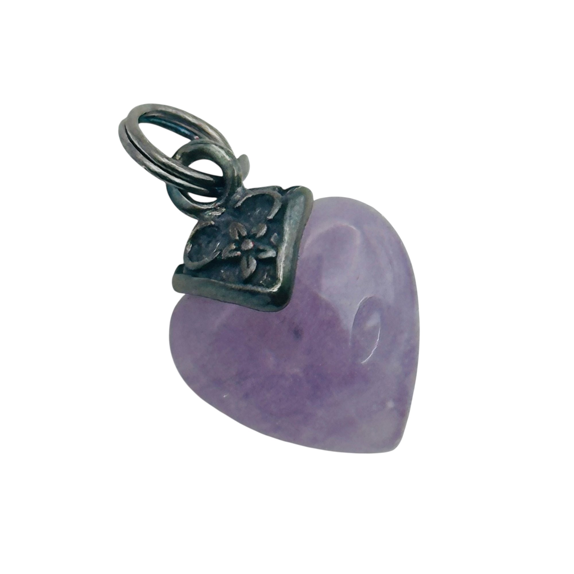 Sterling Amethyst Heart Pendant