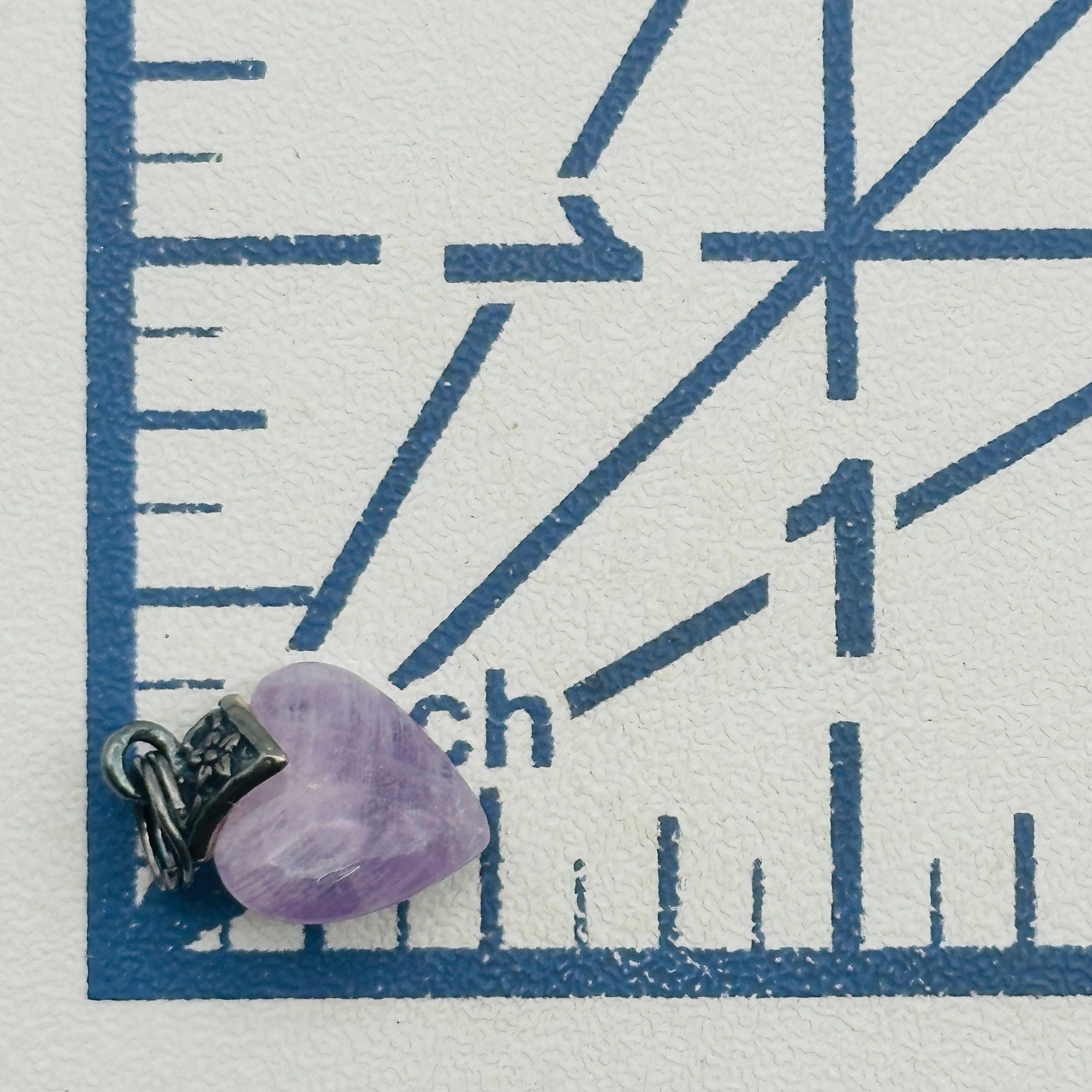 Sterling Amethyst Heart Pendant