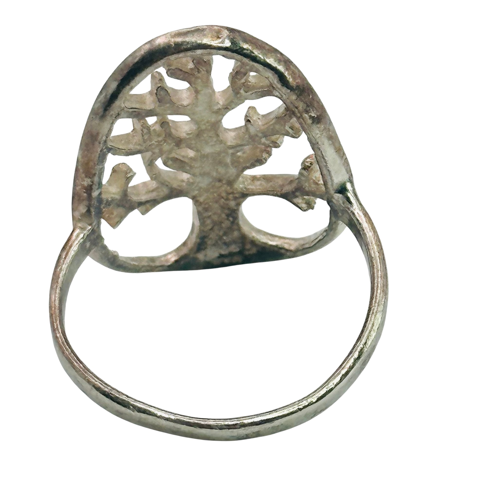 Signed Sterling Tree Ring Sz 8.5