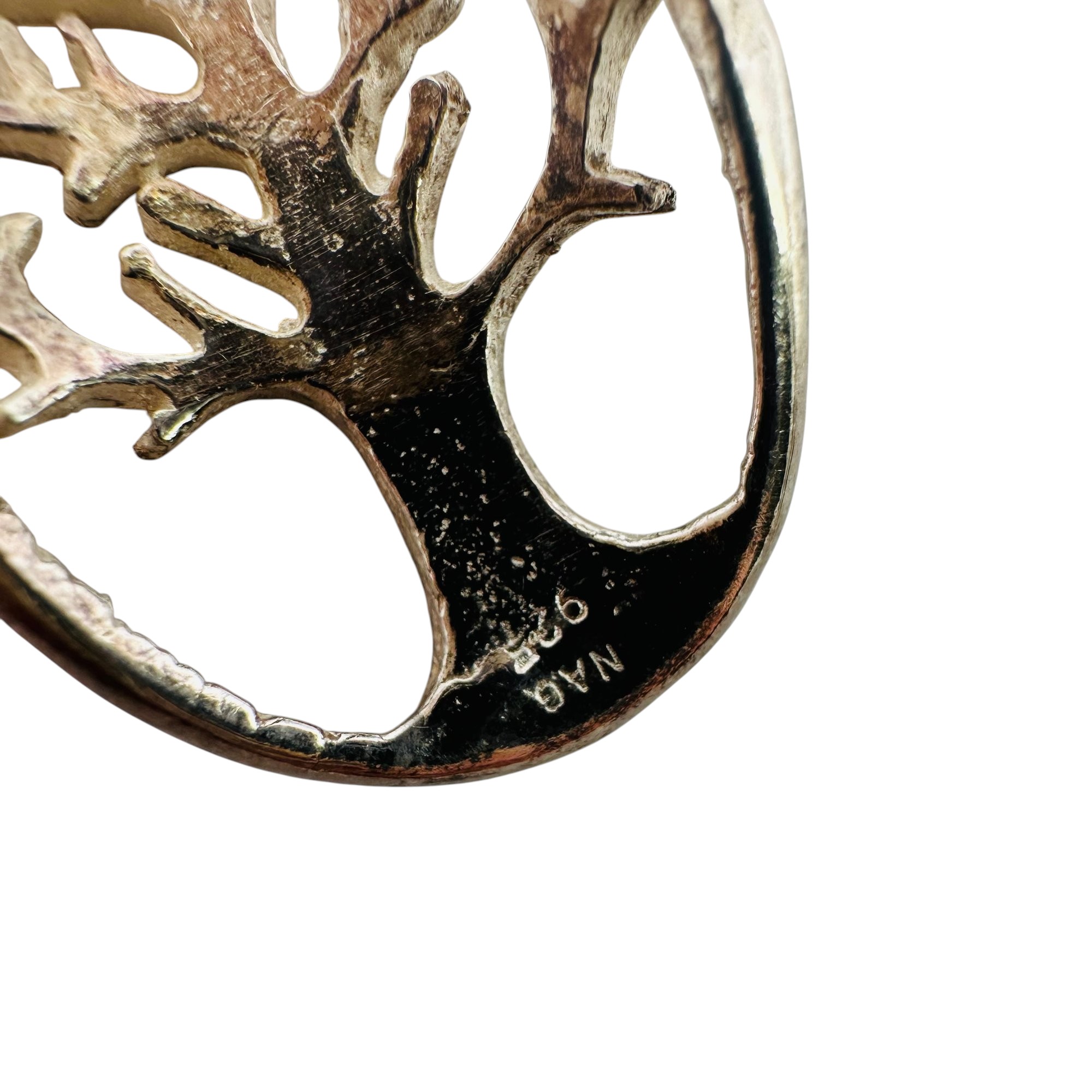 Signed Sterling Tree Ring Sz 8.5