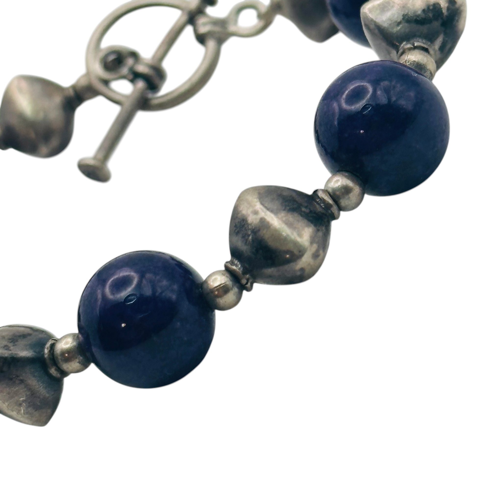 Sterling Amethyst Toggle Clasp Bracelet