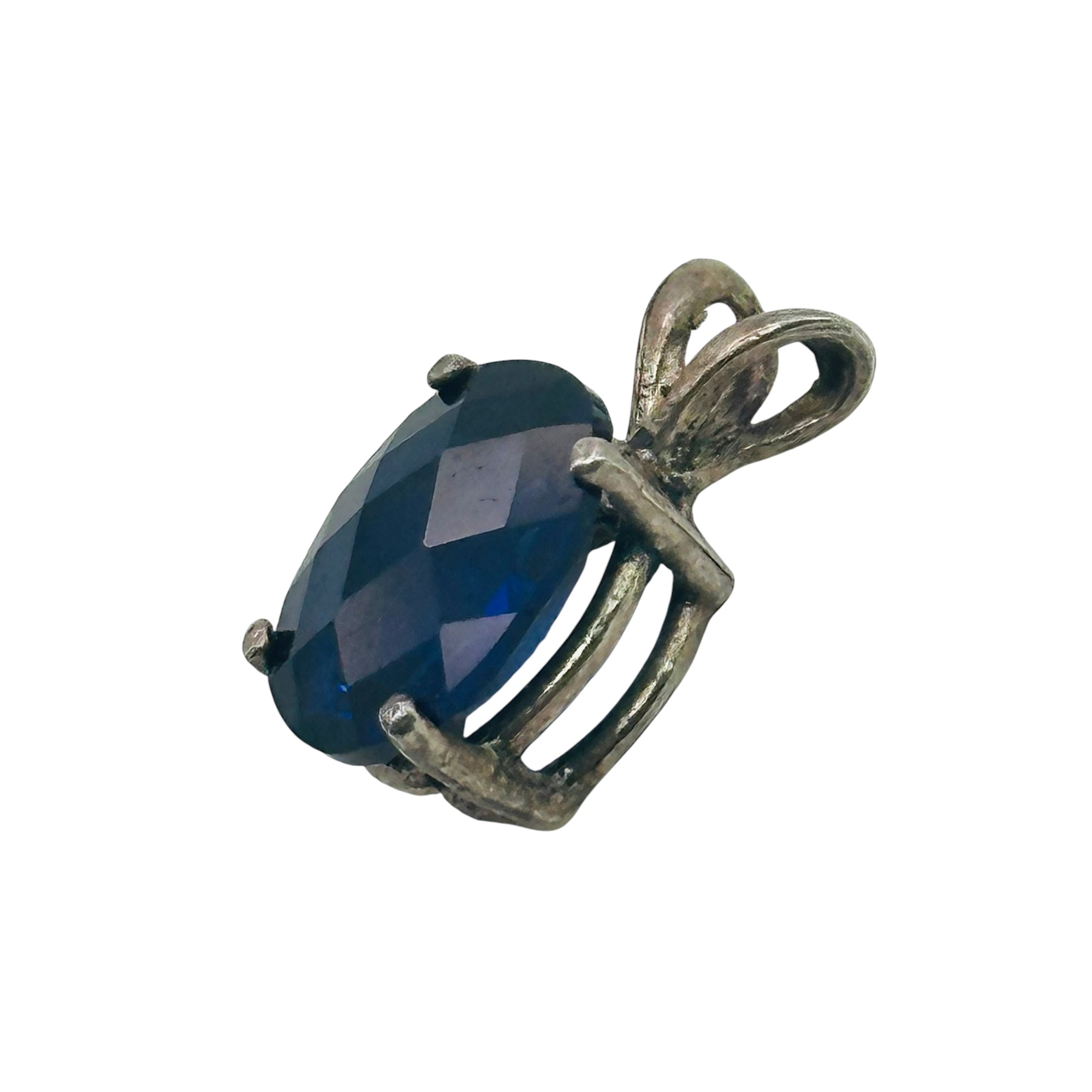 Sterling Sapphire Pendant