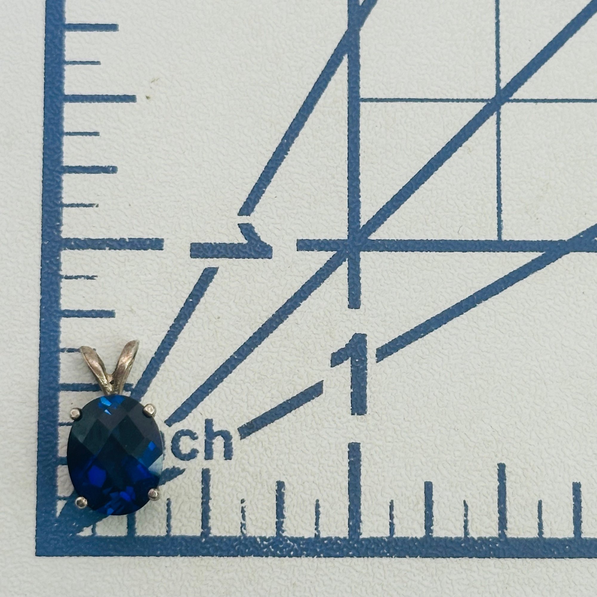 Sterling Sapphire Pendant