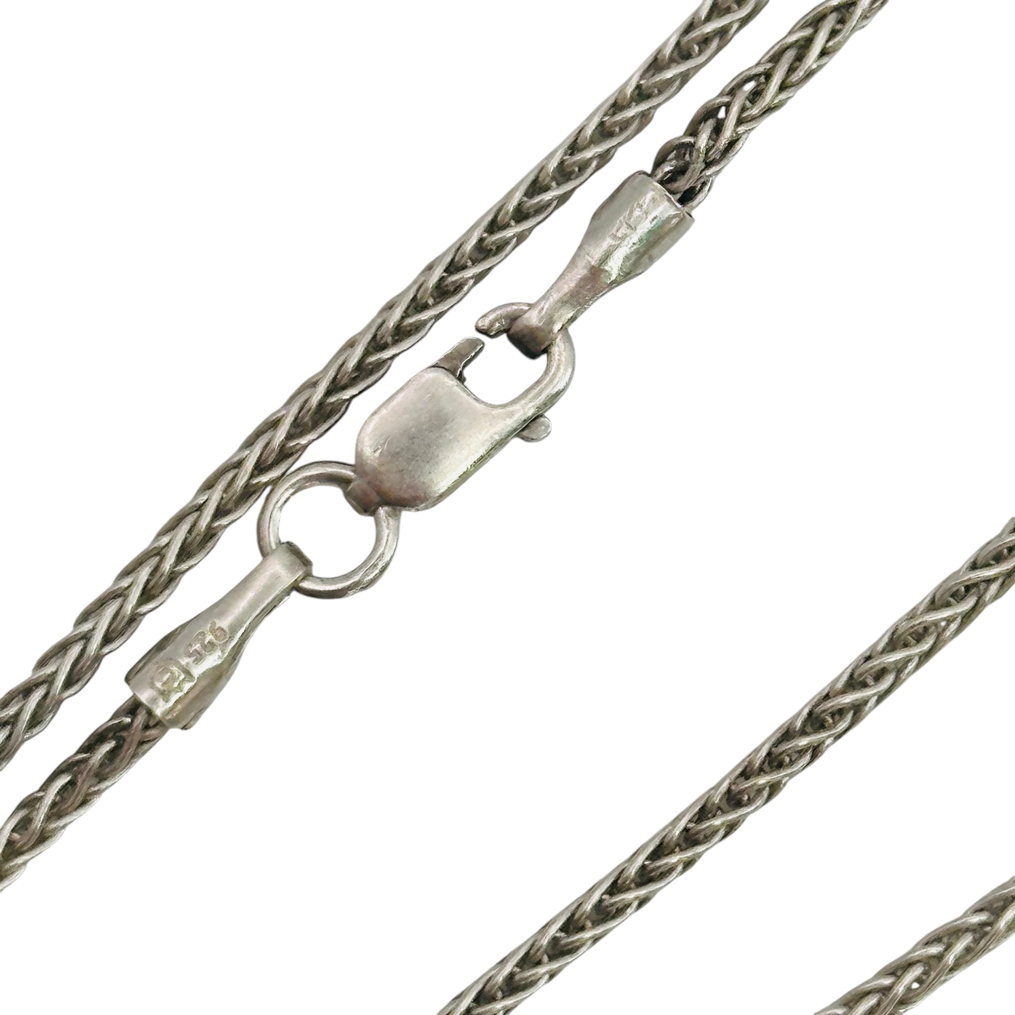Sterling Wheat Chain Necklace