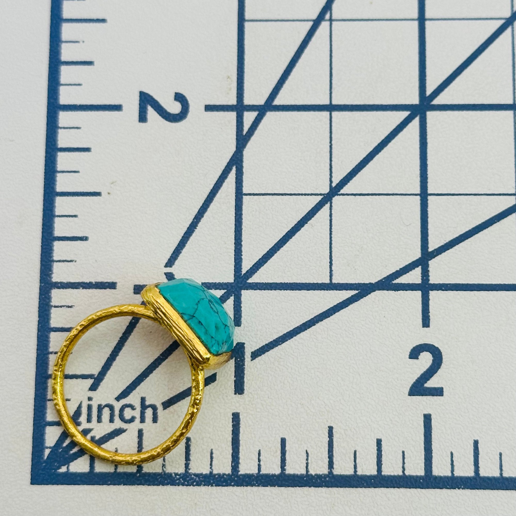 Sterling Turquoise Ring Sz 8
