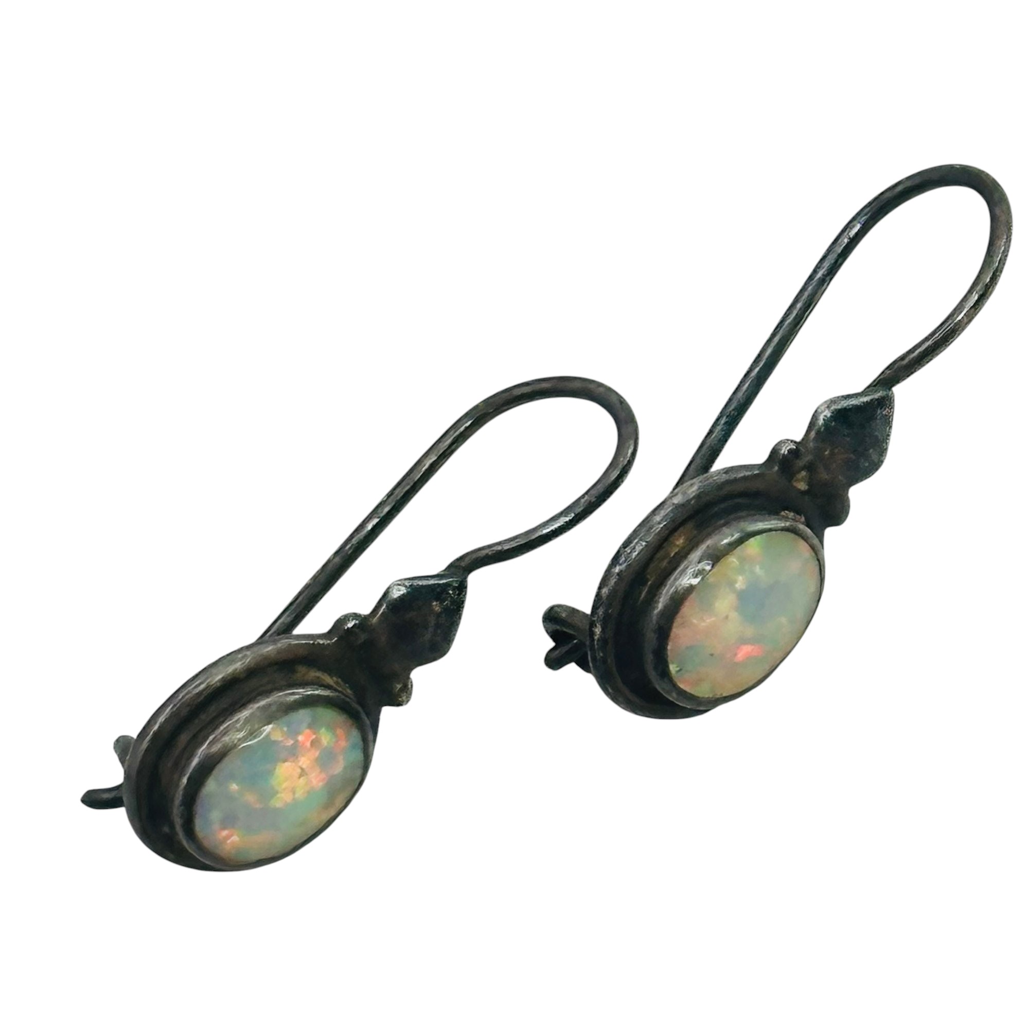 Sterling Opal Earrings