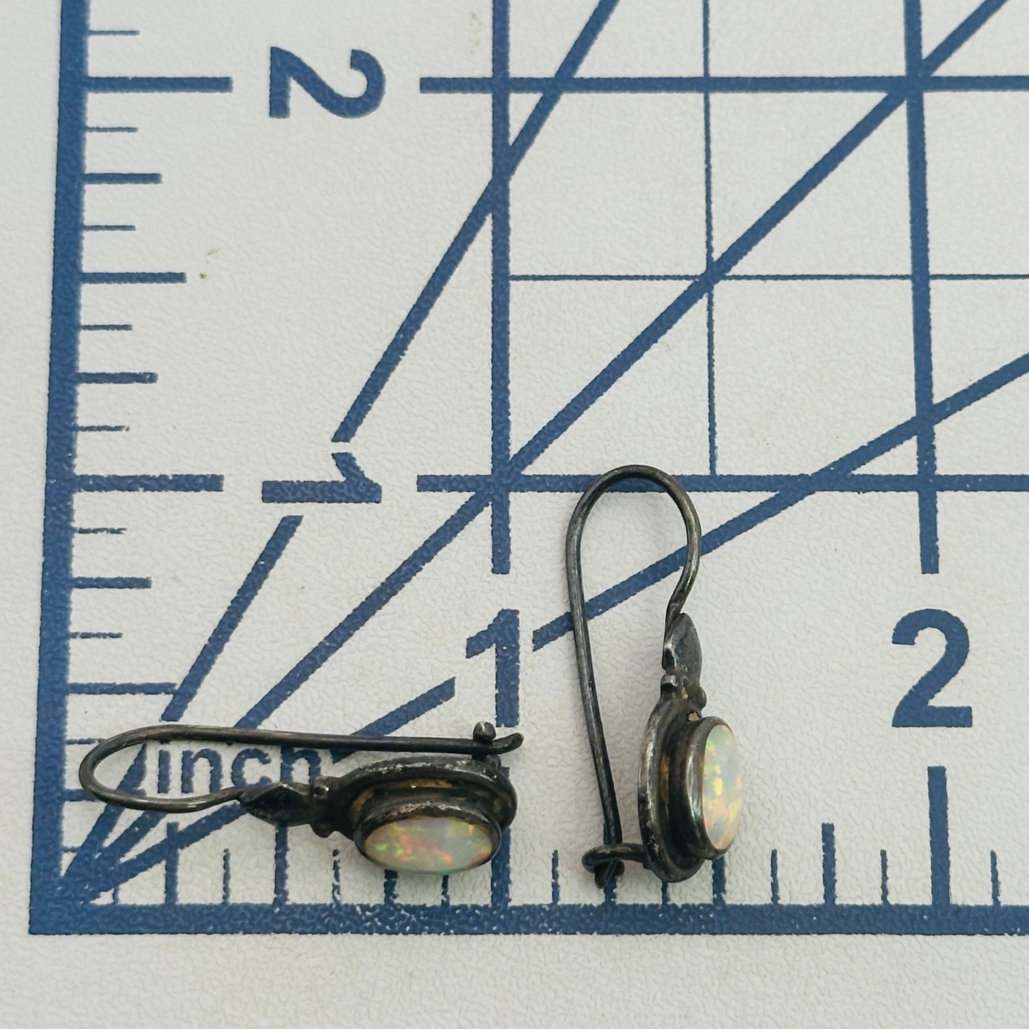 Sterling Opal Earrings