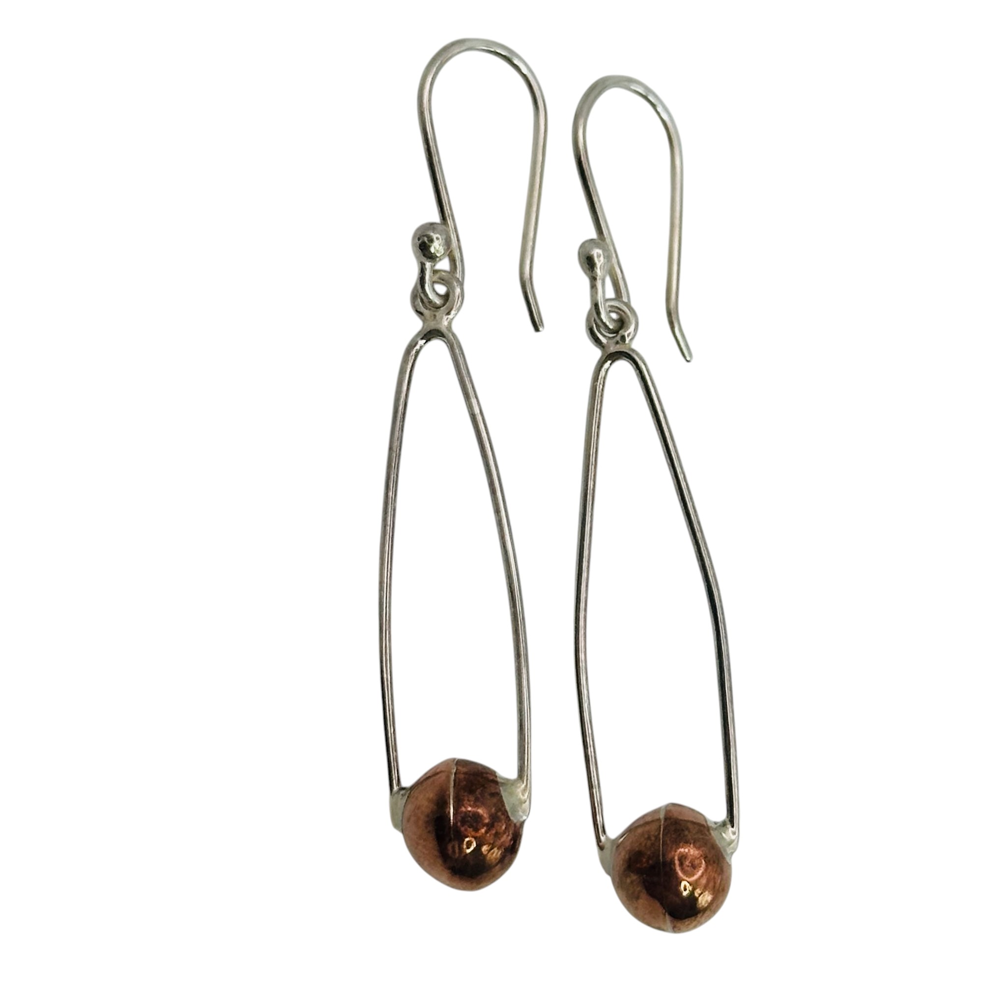 Sterling Dangle Ball Earrings
