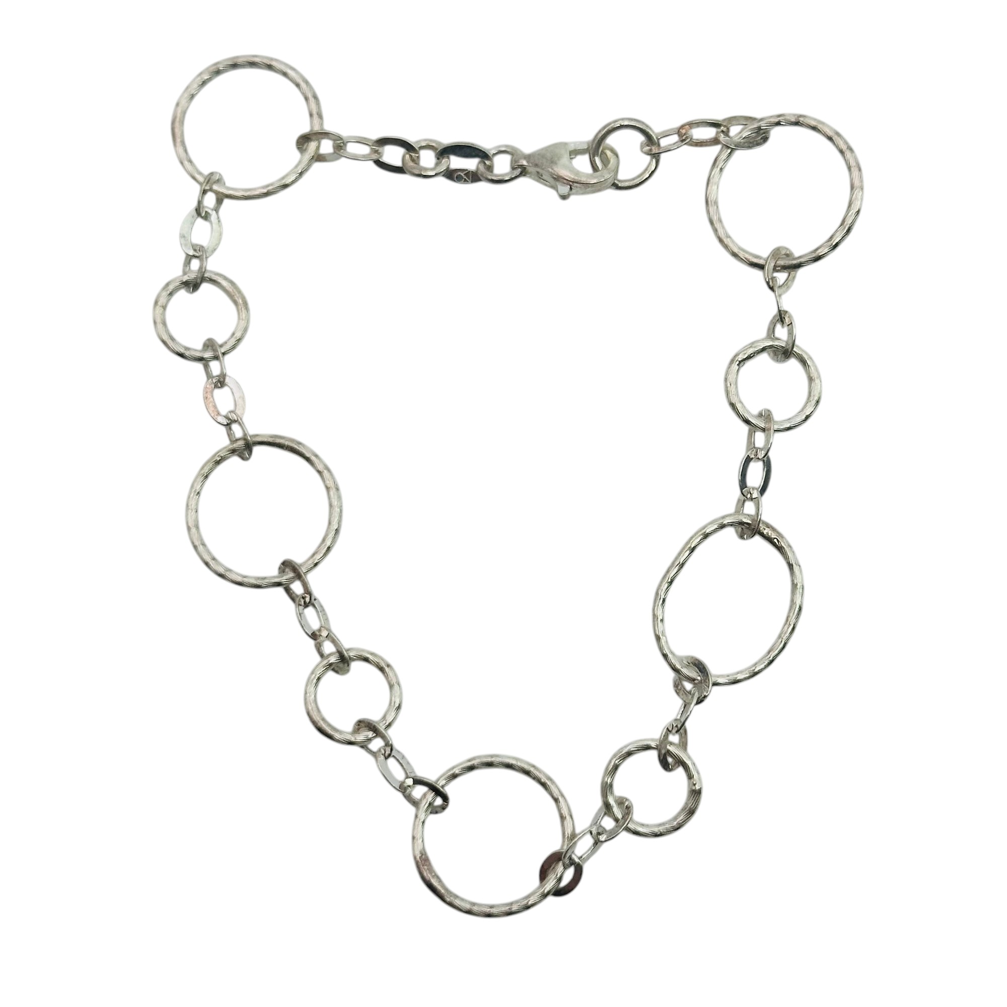 Italy Sterling Circle Chain Bracelet