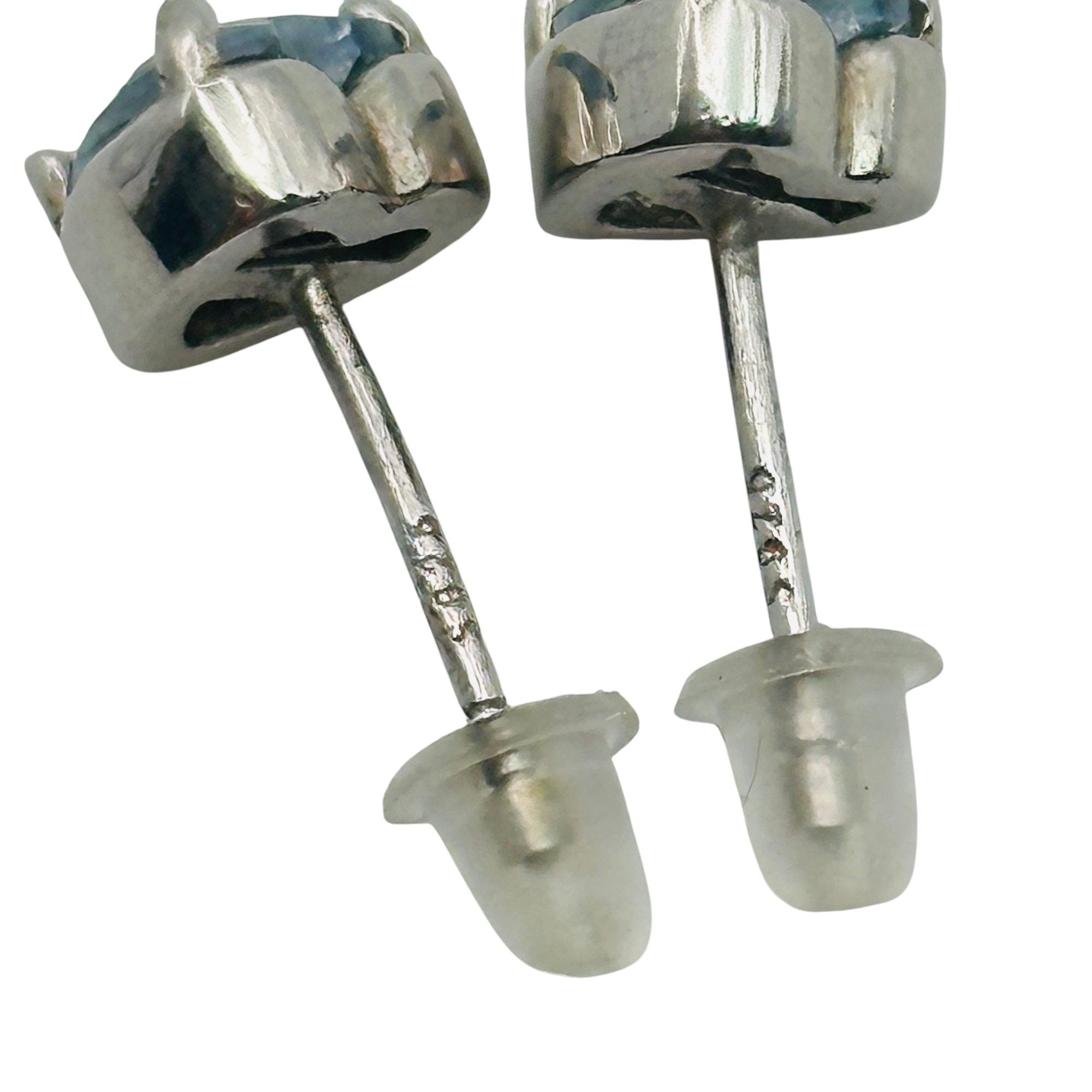 Sterling Topaz Heart Earrings