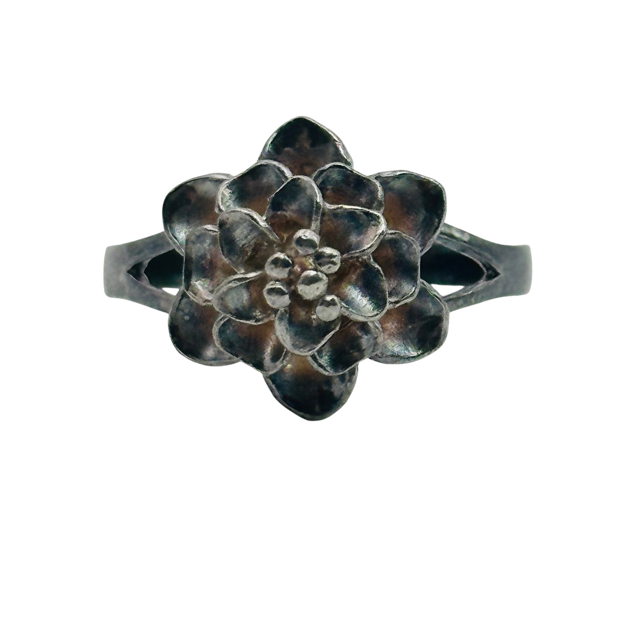 Sterling Flower Ring Sz 7