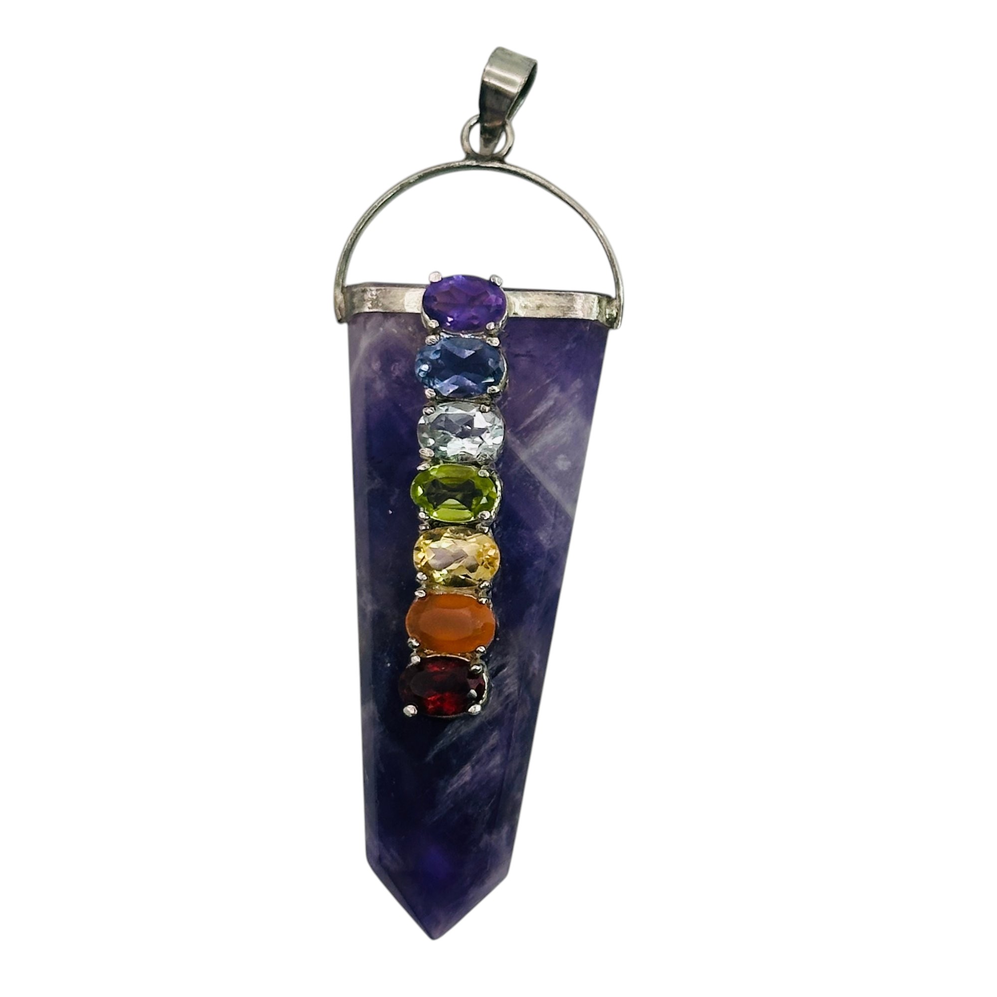 Sterling Multi Gem Pendant