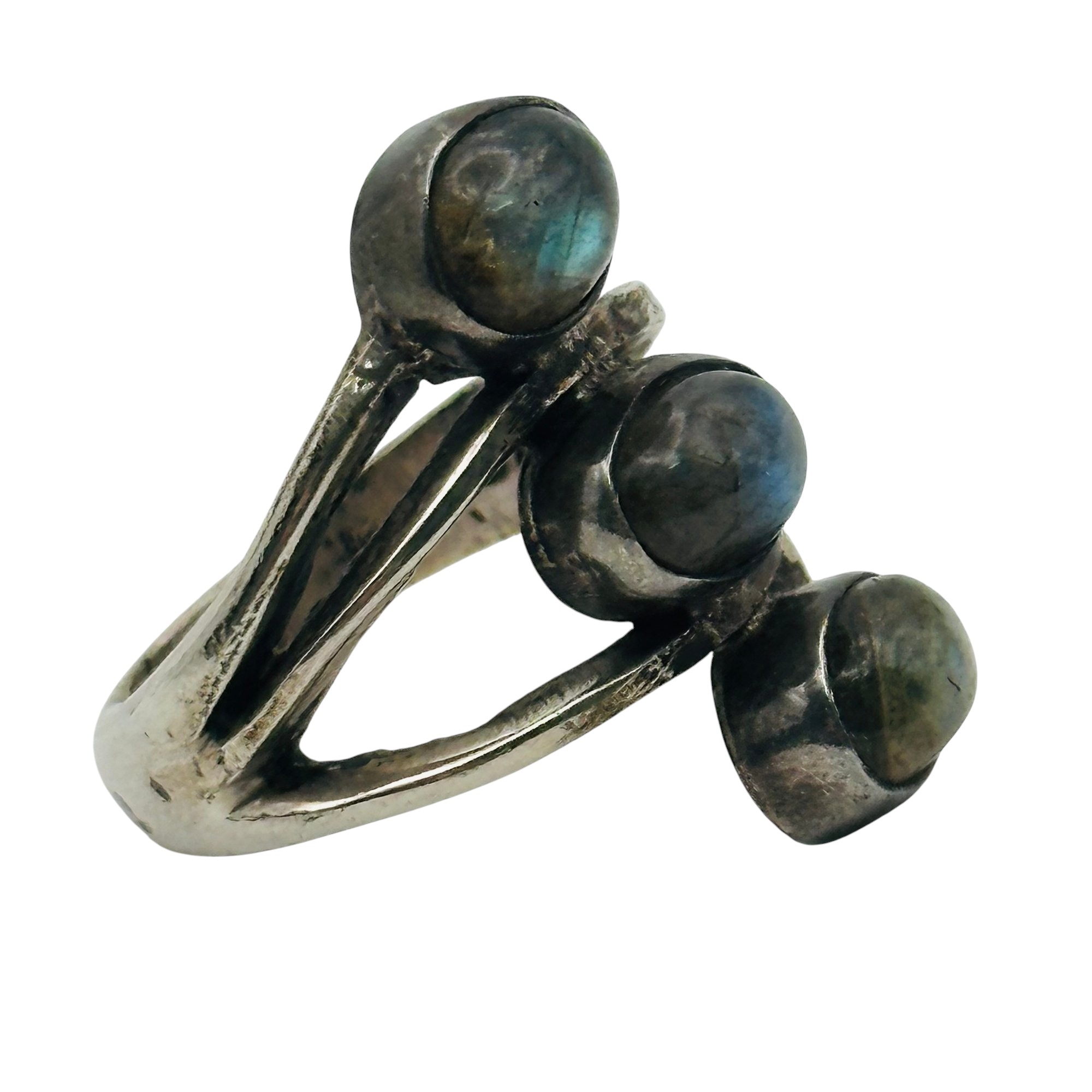Sterling Labradorite Ring Sz 8