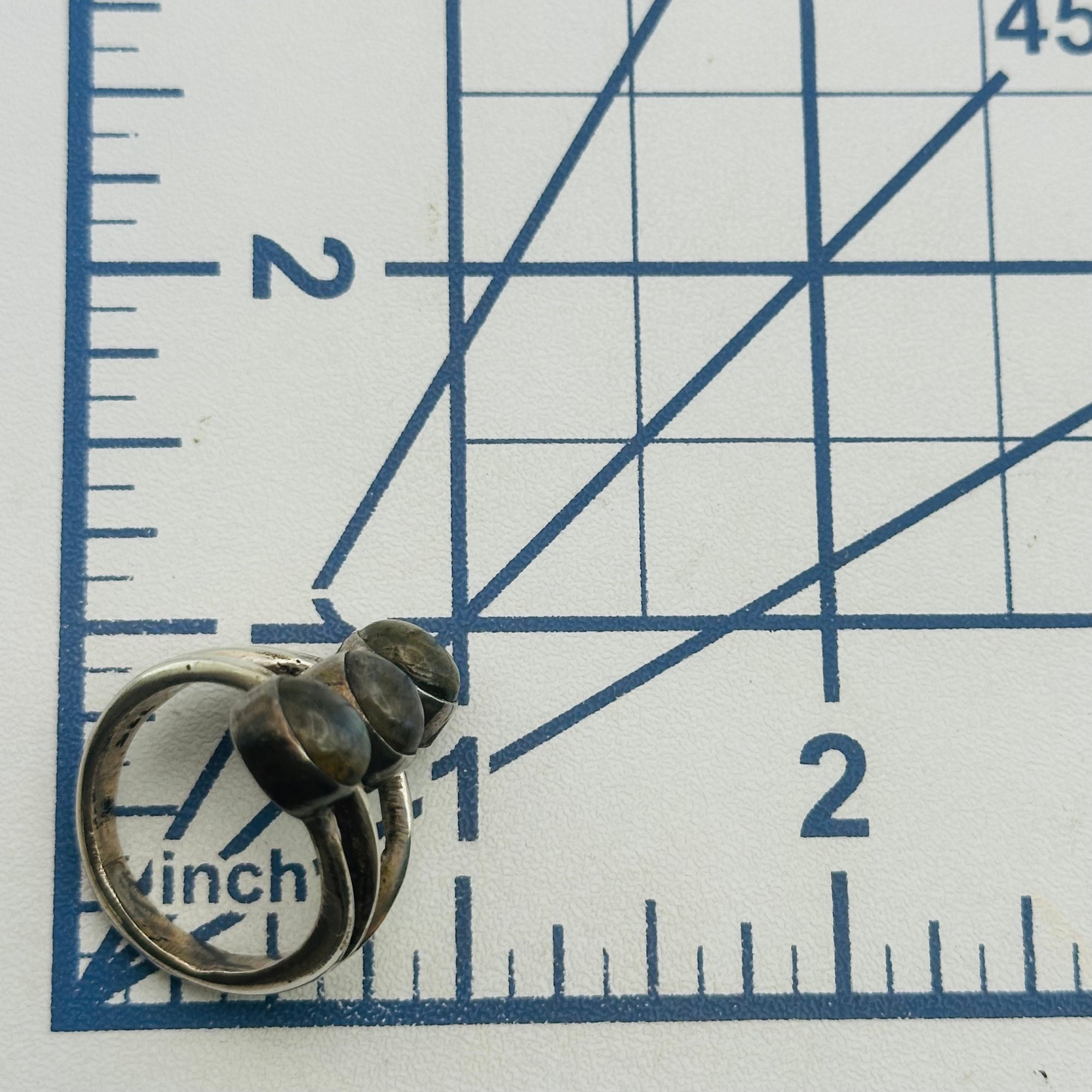 Sterling Labradorite Ring Sz 8