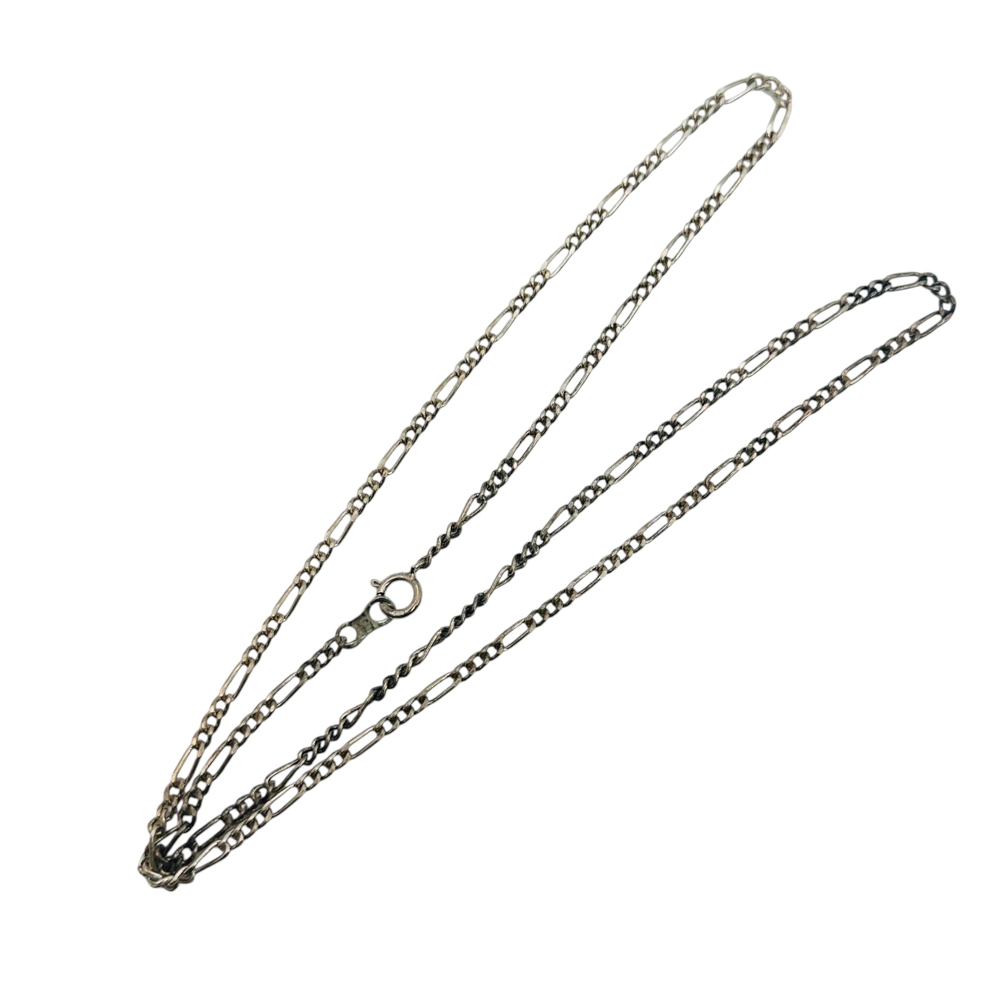 980 Silver Figaro Chain Necklace