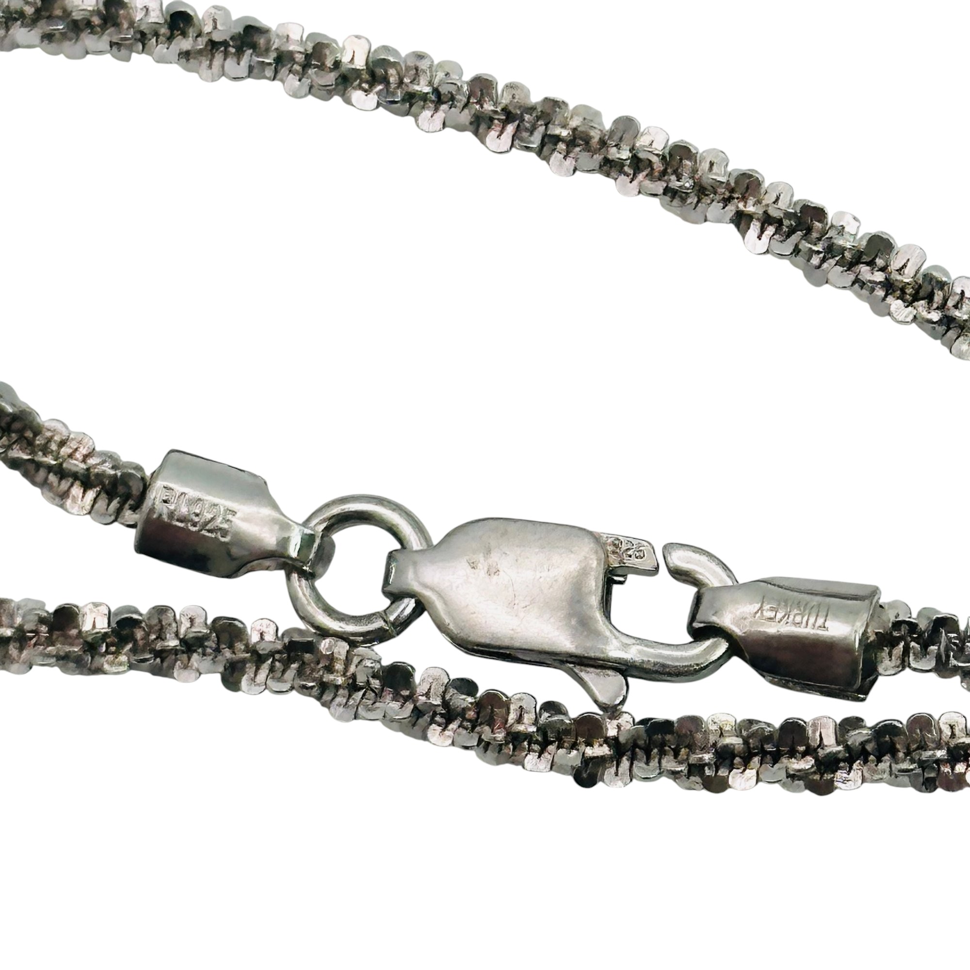 Signed Turkey Sterling Chain Necklace