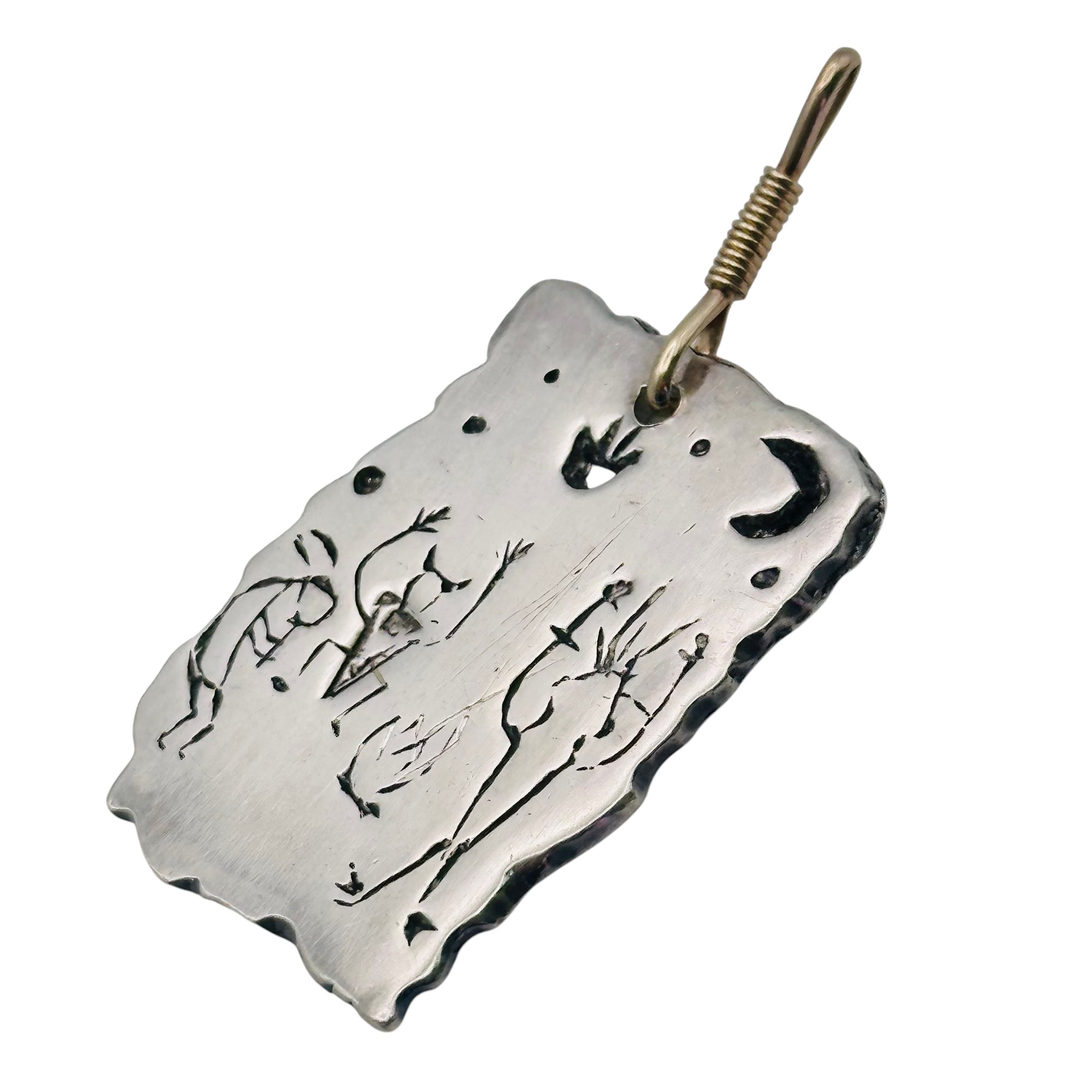 Handmade Sterling Dancing Figure Pendant