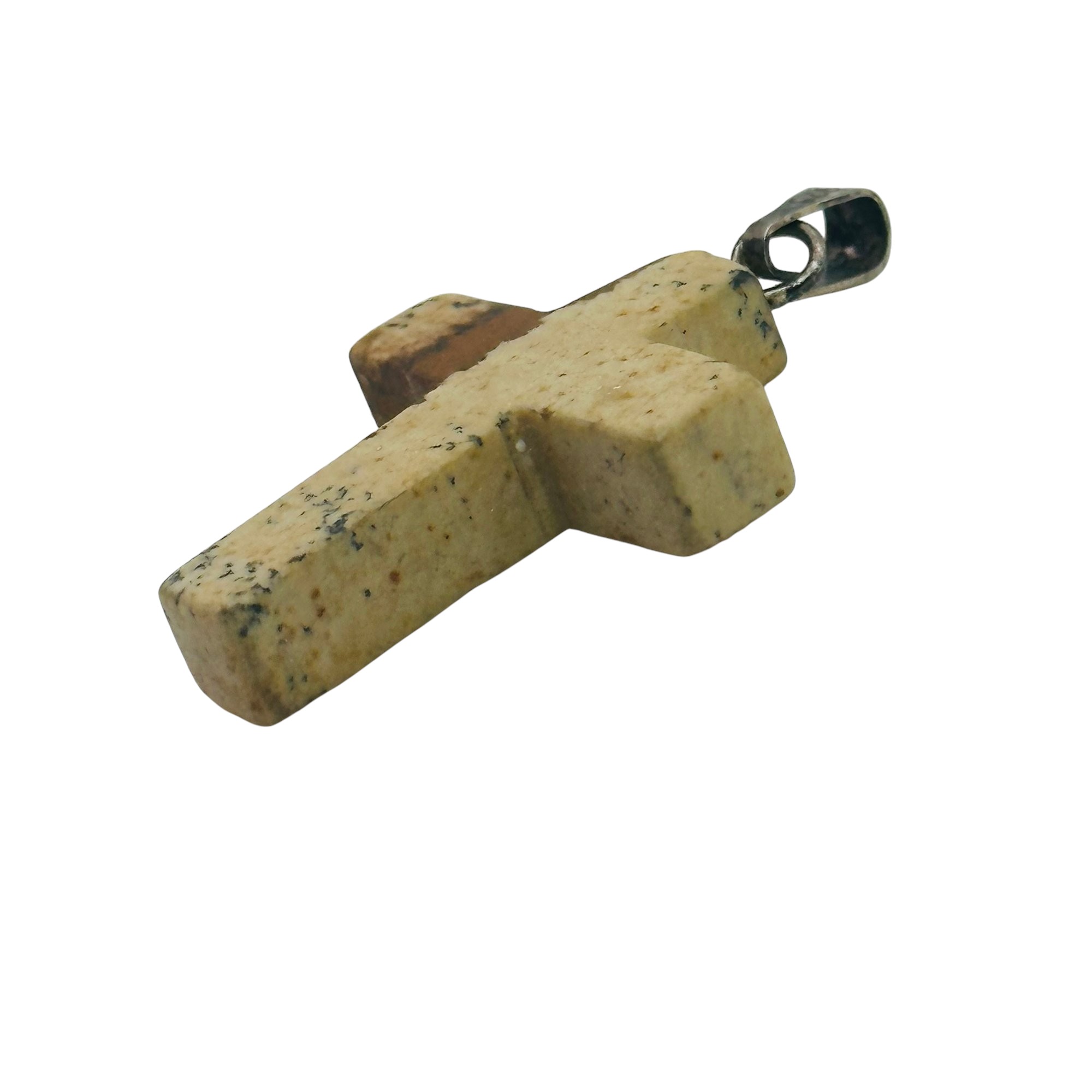 Sterling Jasper Cross Pendant