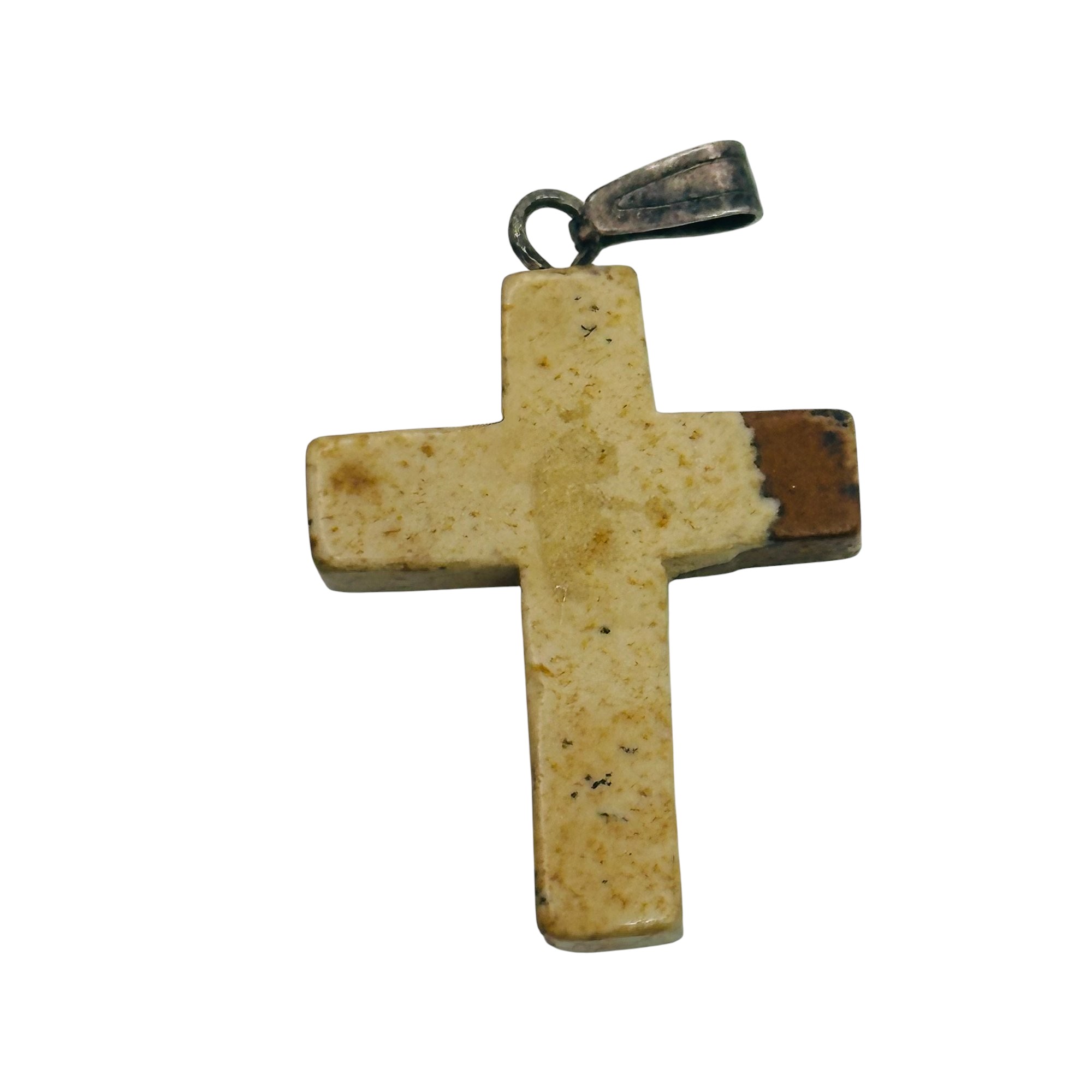 Sterling Jasper Cross Pendant