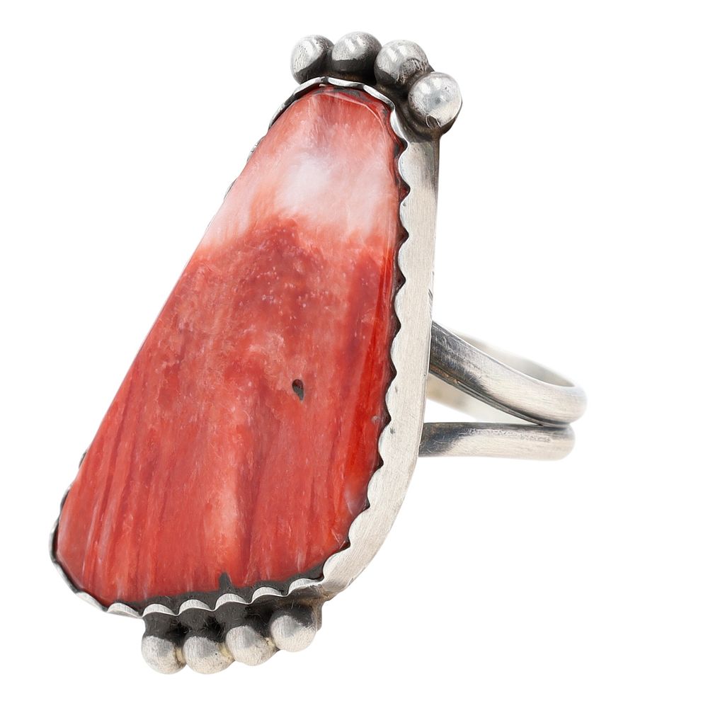 Lot 194: Selena Warner Navajo Sterling Spiny Oyster Ring Sz 8