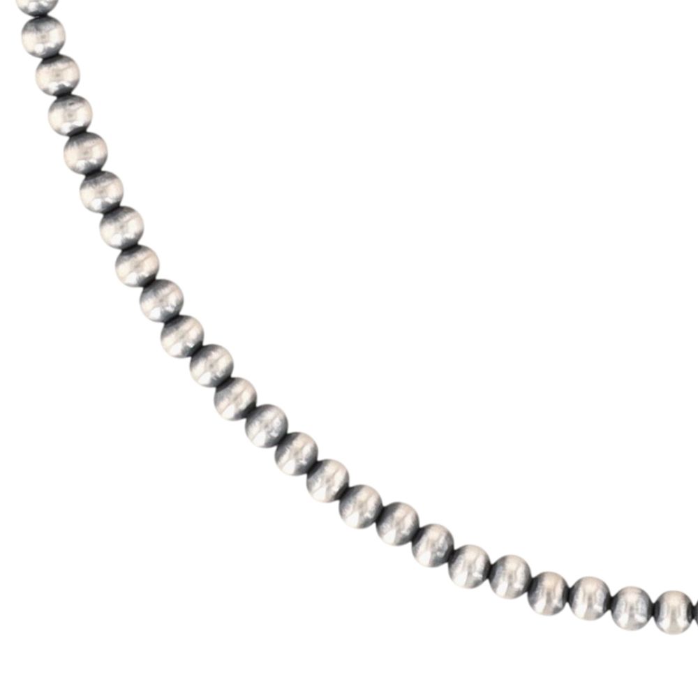 Lot 236: Louise Joe Navajo Sterling Oxidized Bead Necklace