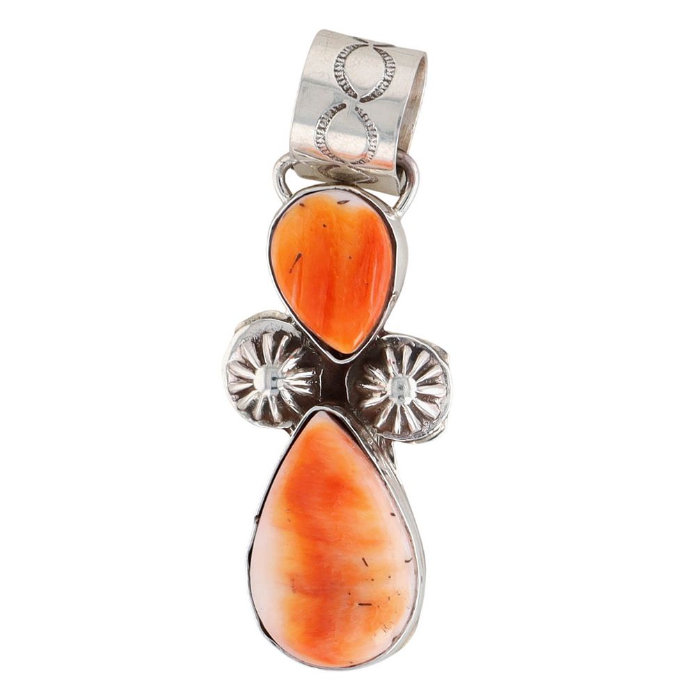 Lot 299: Darlene Begay Navajo Sterling Spiny Oyster Pendant