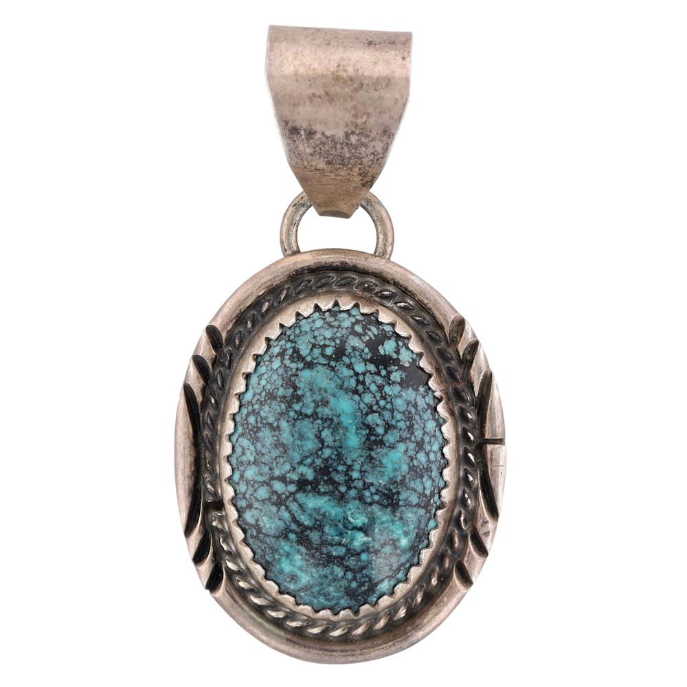 Lot 309: Navajo Sterling Turquoise Pendant