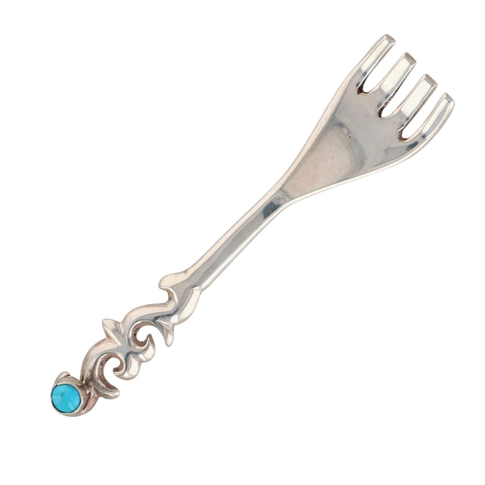 Lot 319: Mildred Parkhurst Navajo Sterling Turquoise Decorative Fork