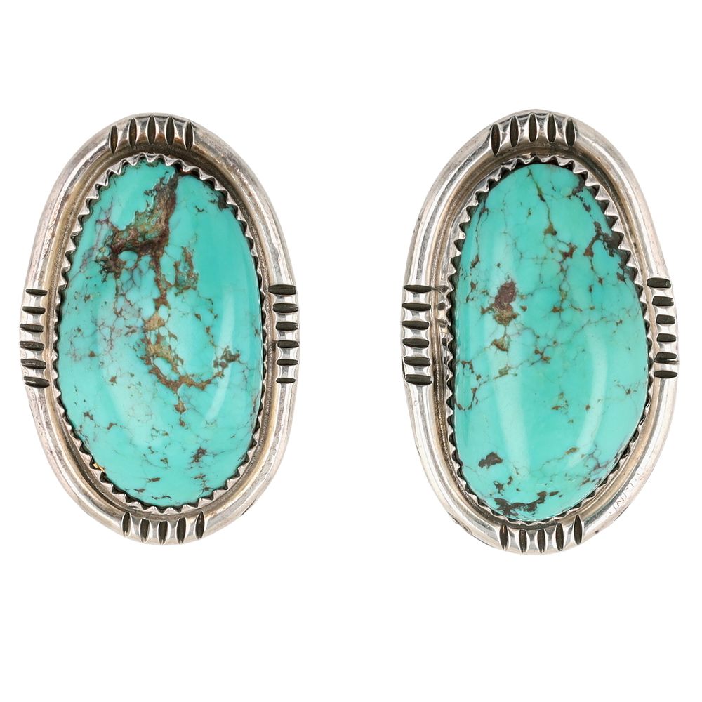 Lot 328: Navajo Sterling Turquoise Earrings