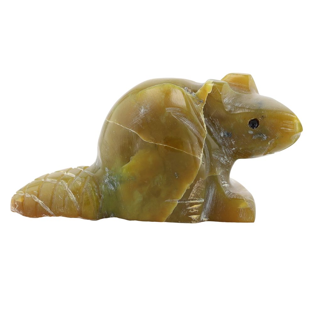 Lot 381: Gilbert Lonjose Zuni Serpentine Beaver Fetish Carving