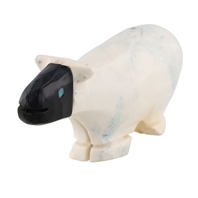 Tim Lementino Zuni Marble Lamb Fetish Carving / Approximate dimensions: 1.9" x .5" x .8"